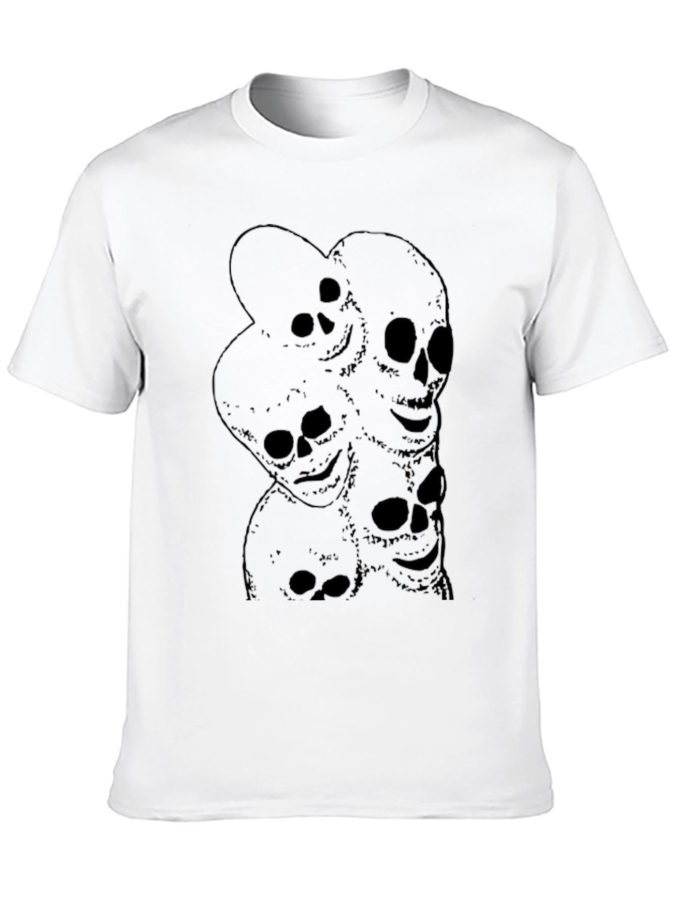 Skull Pile Graphic Black T-Shirt