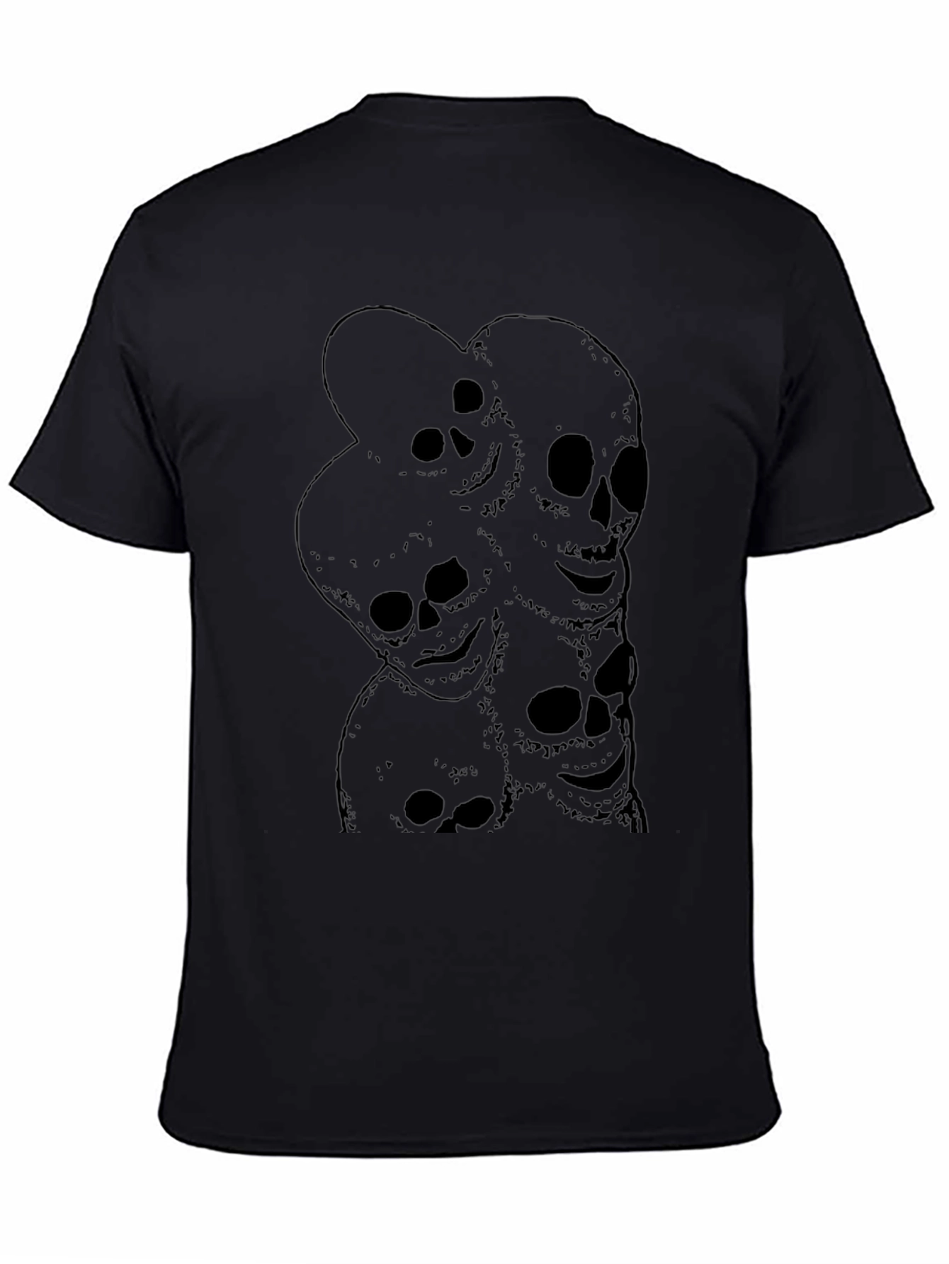 Skull Pile Graphic Black T-Shirt