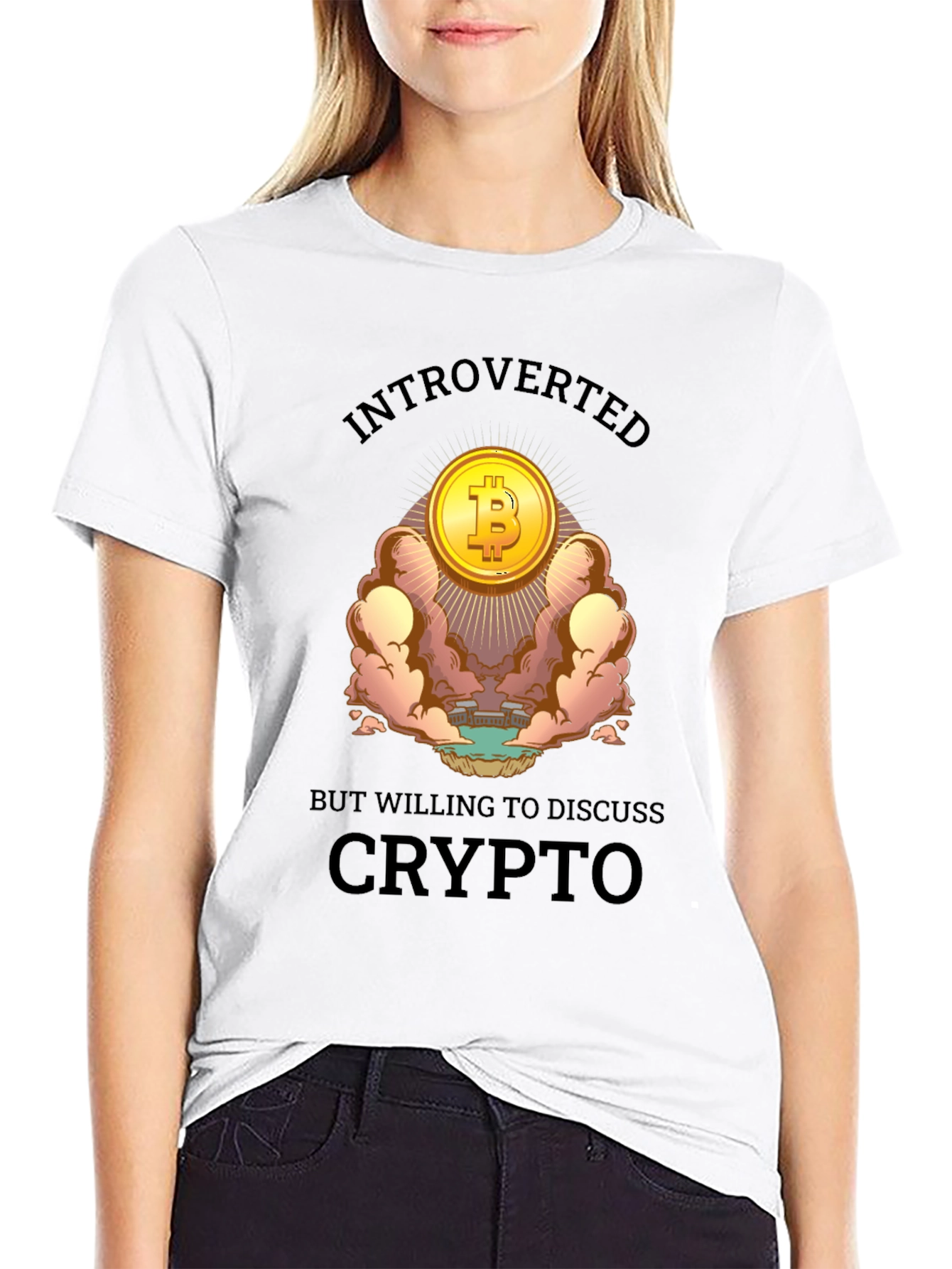 Introverted But Crypto T-Shirt - Bitcoin Lover Tee