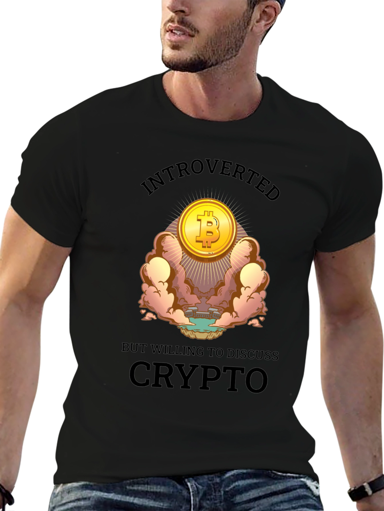 Introverted But Crypto T-Shirt - Bitcoin Lover Tee