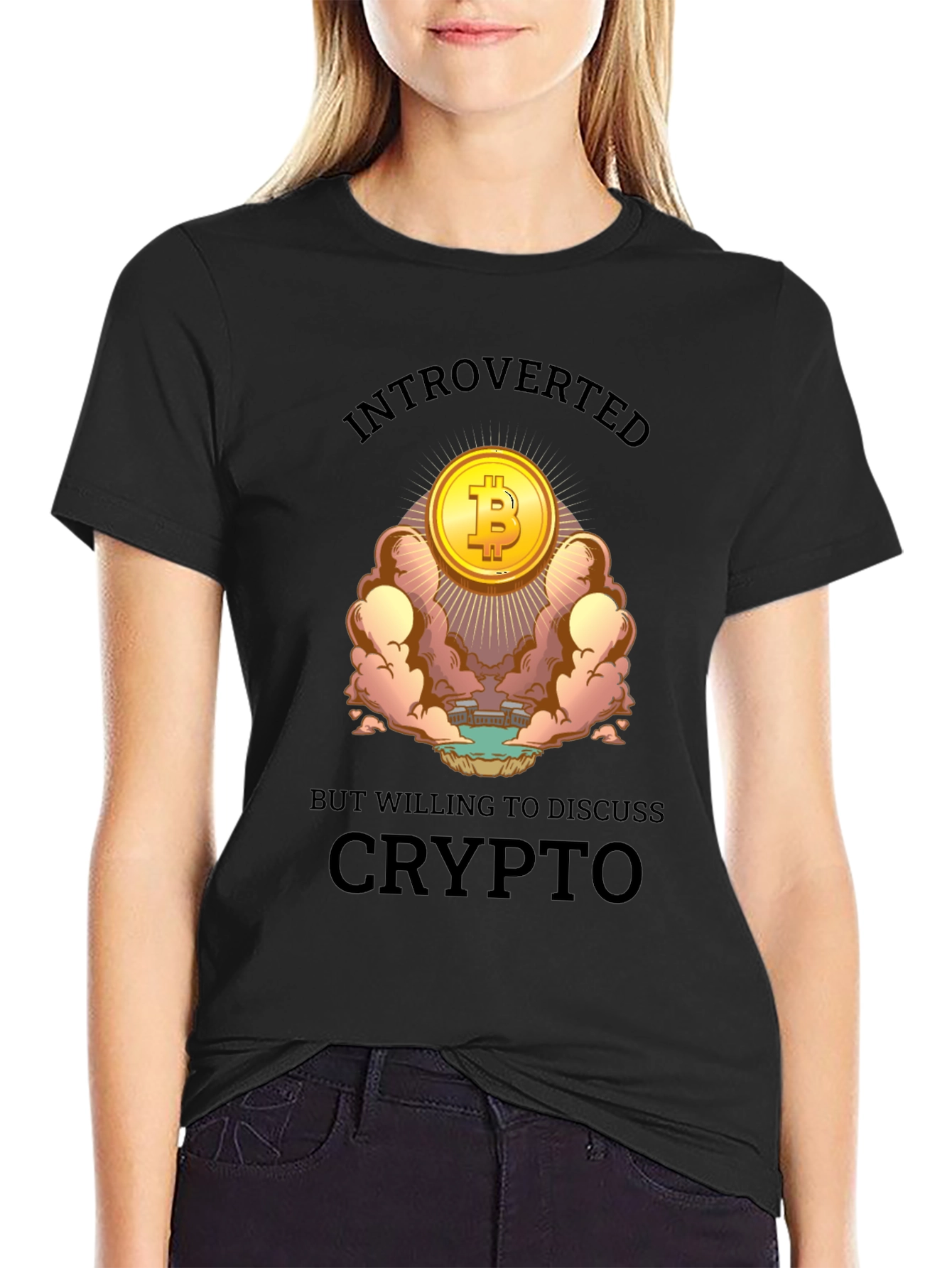 Introverted But Crypto T-Shirt - Bitcoin Lover Tee