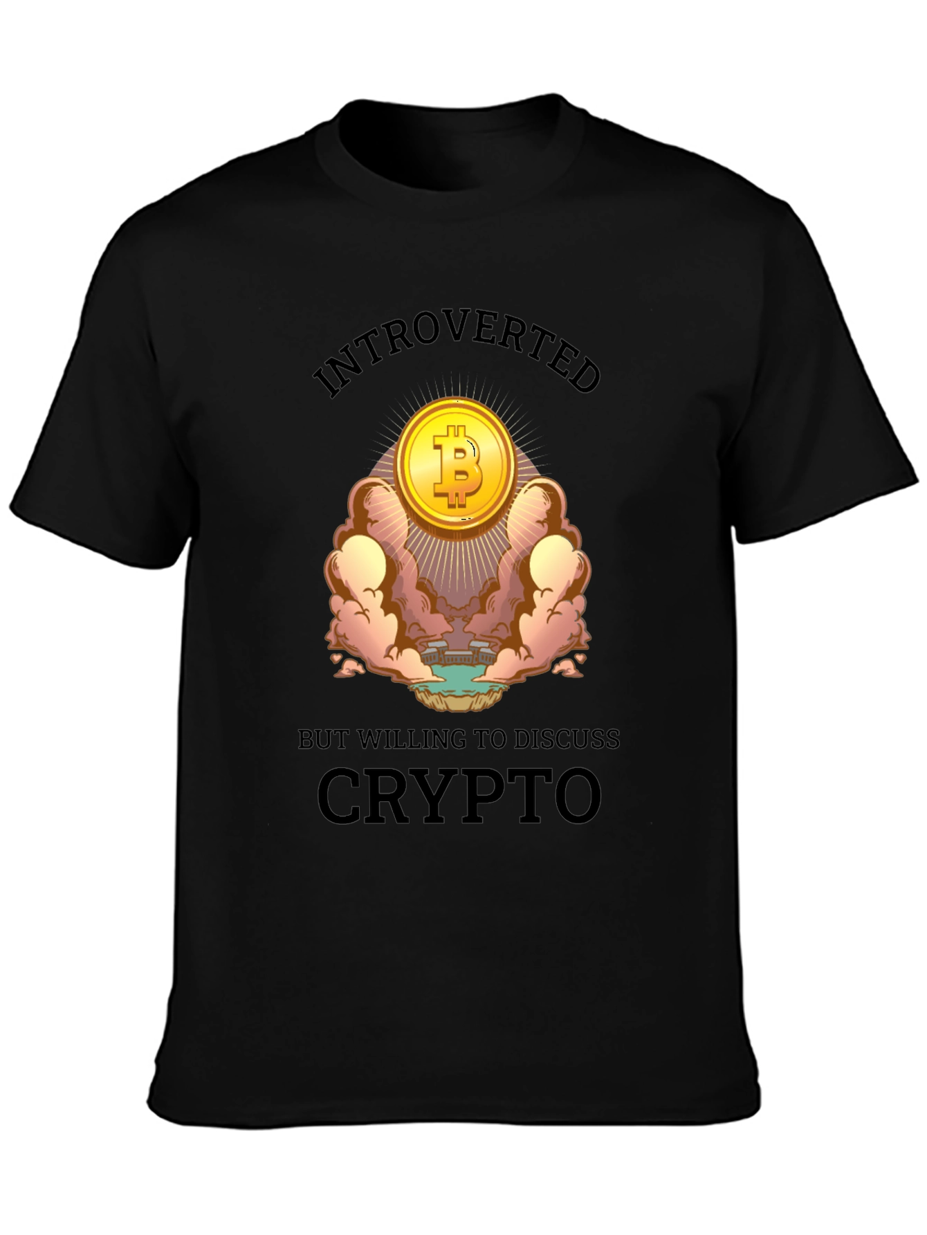 Introverted But Crypto T-Shirt - Bitcoin Lover Tee