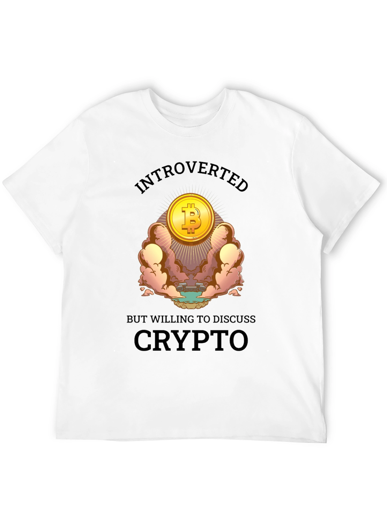 Introverted But Crypto T-Shirt - Bitcoin Lover Tee