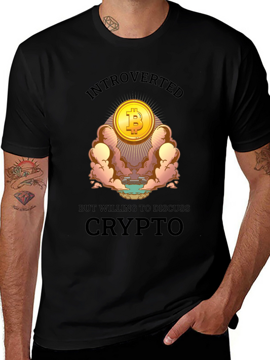 Introverted But Crypto T-Shirt - Bitcoin Lover Tee