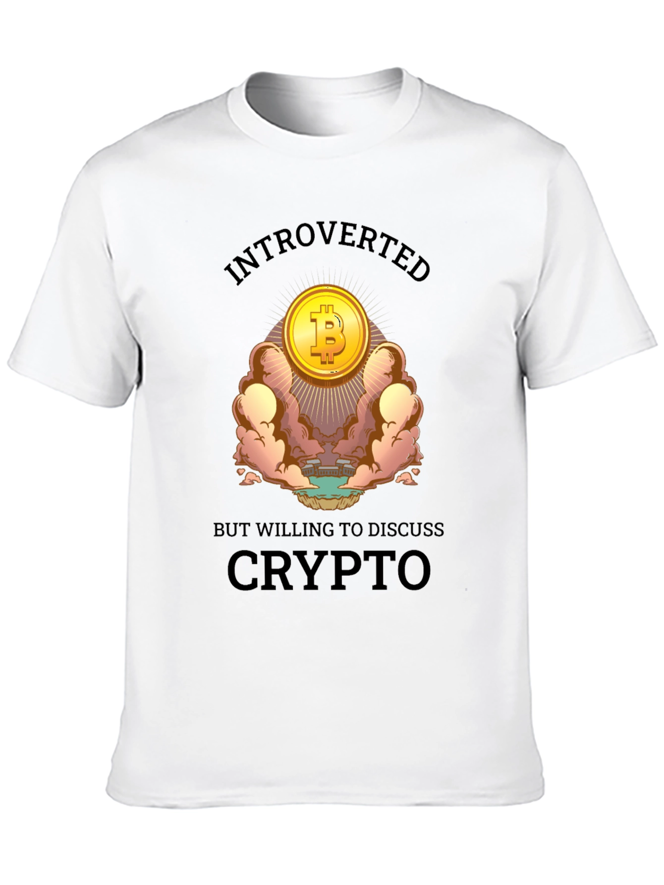 Introverted But Crypto T-Shirt - Bitcoin Lover Tee