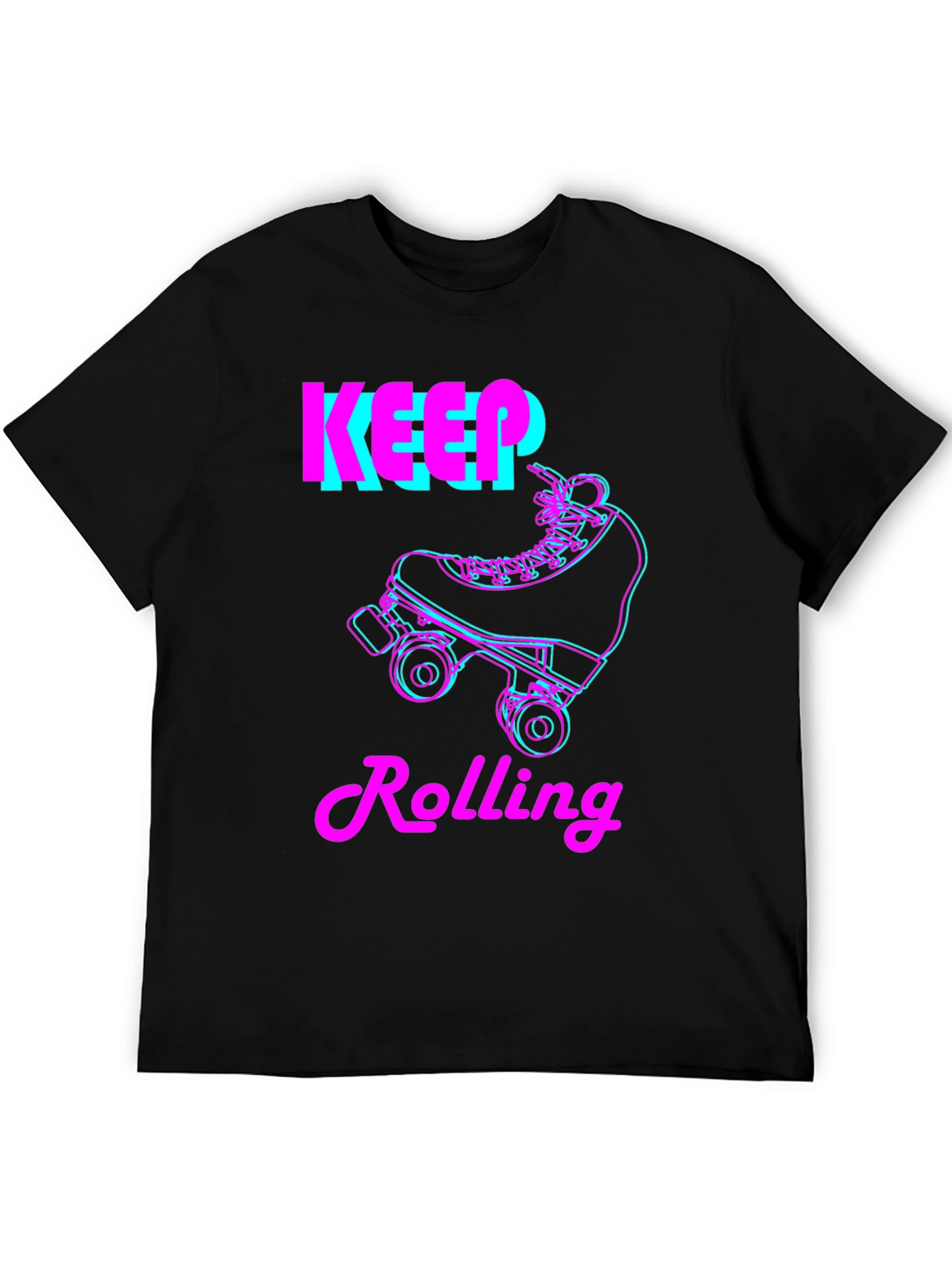 Keep Rolling Skate T-Shirt - Retro Style