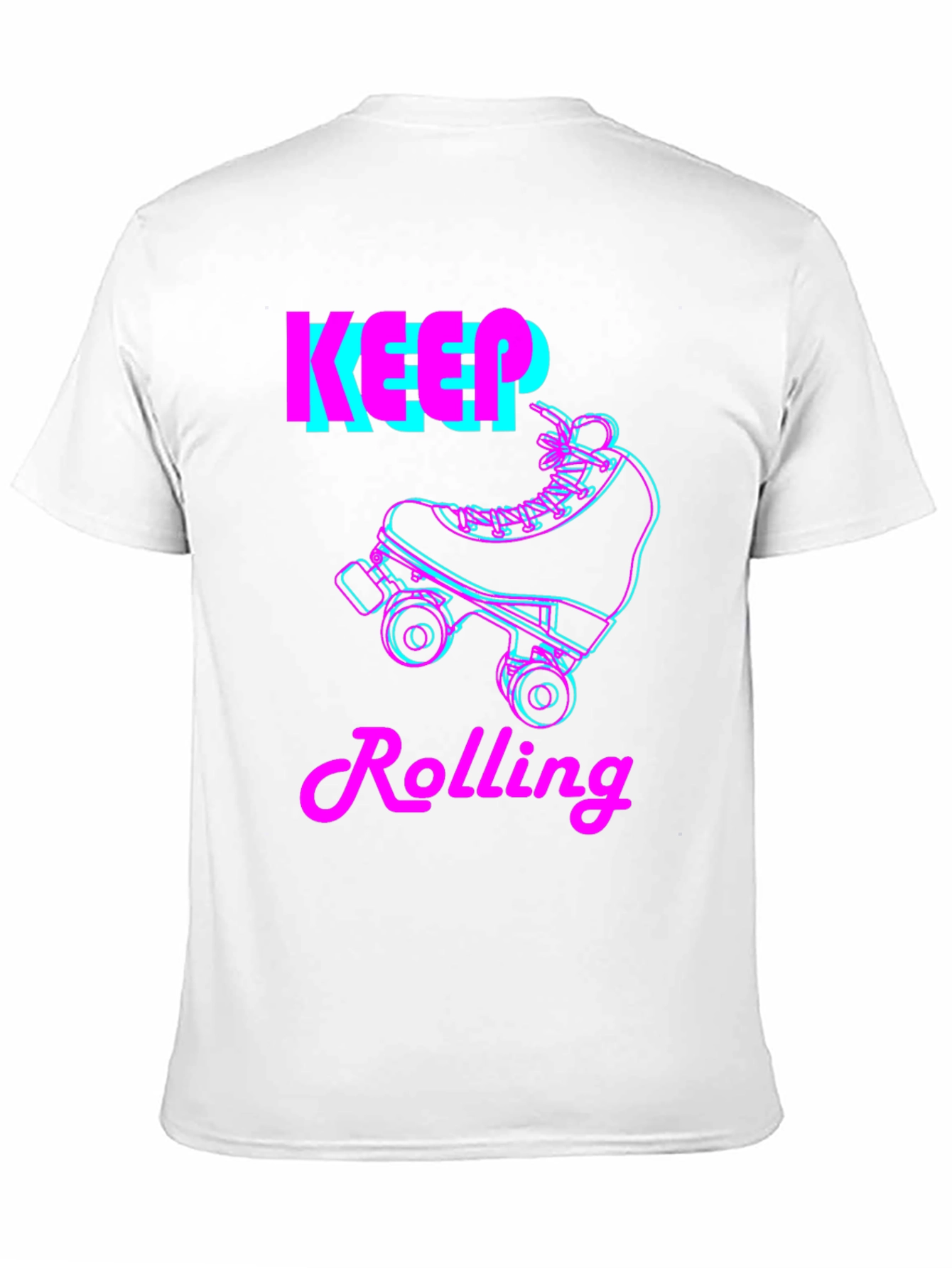 Keep Rolling Skate T-Shirt - Retro Style