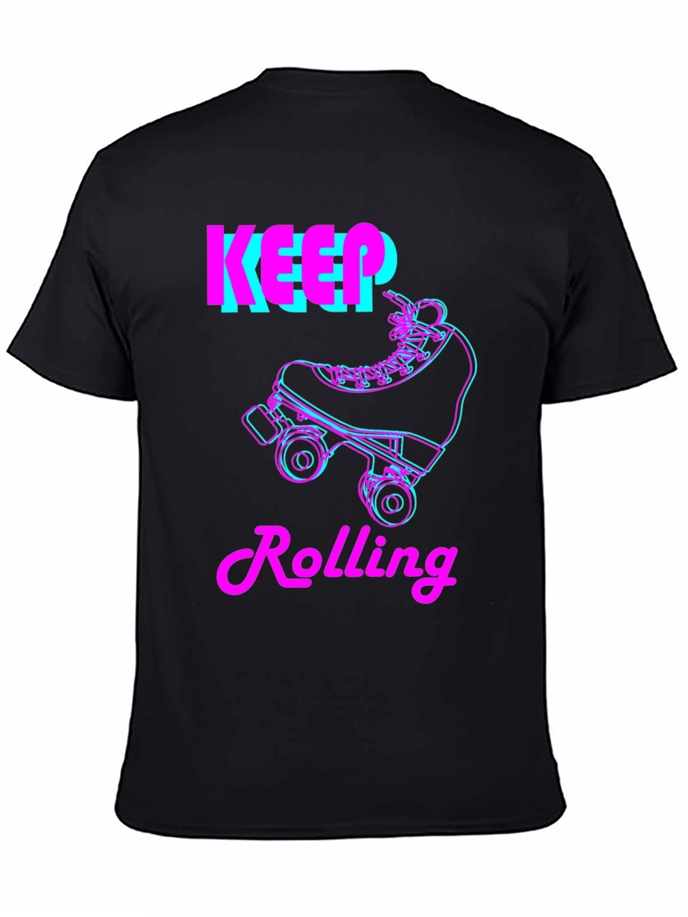 Keep Rolling Skate T-Shirt - Retro Style