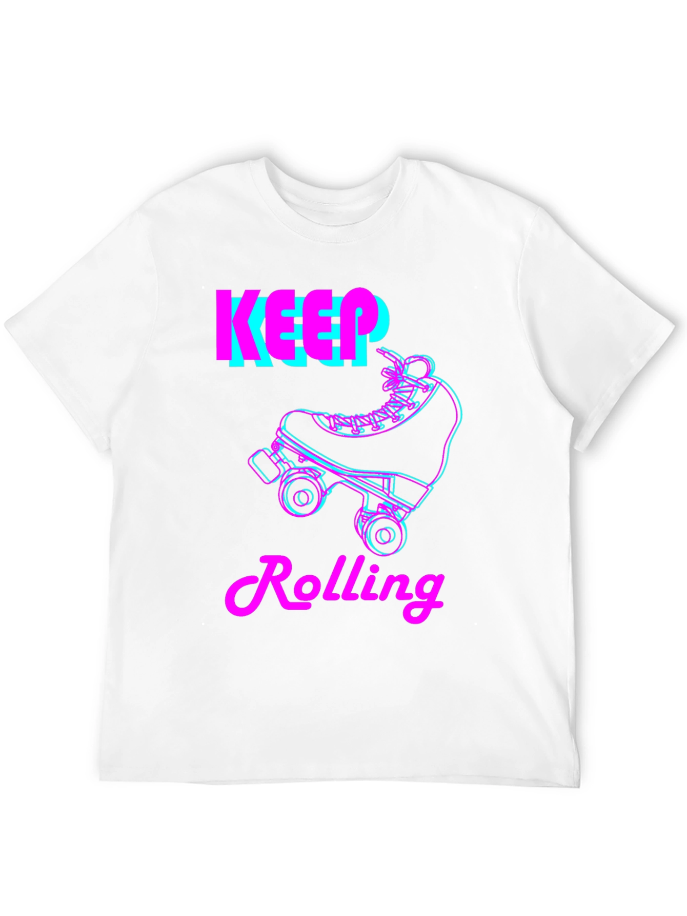 Keep Rolling Skate T-Shirt - Retro Style