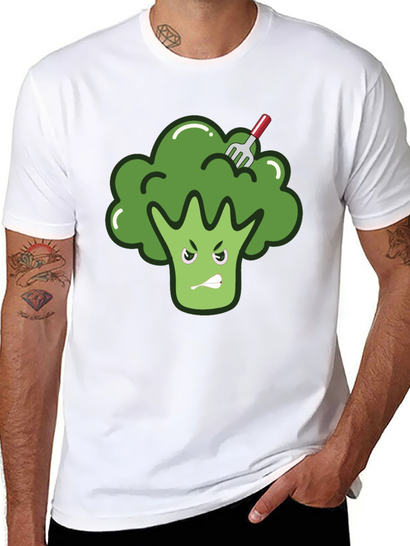 Funny Broccoli T-Shirt - Vegetarian Vegan Tee