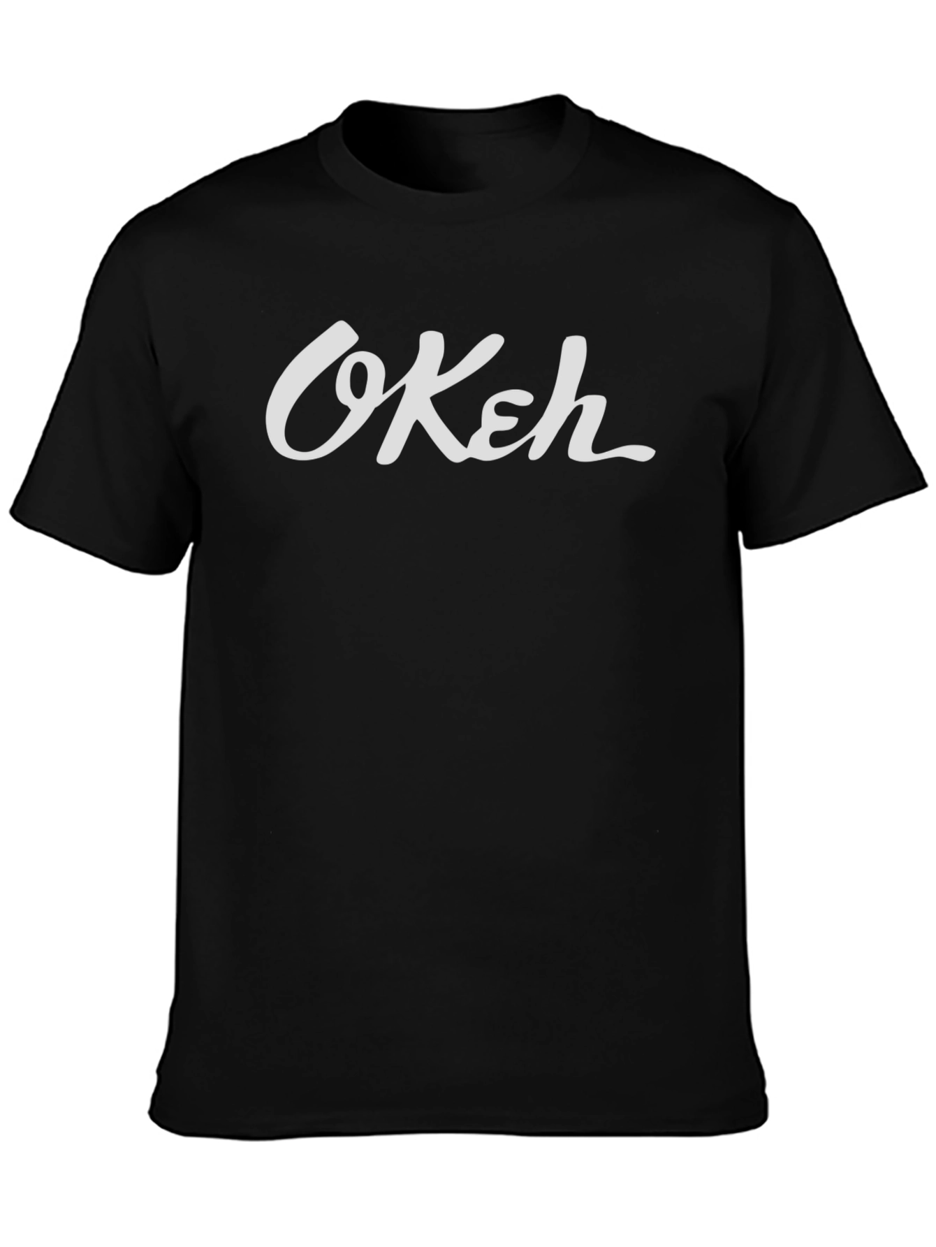 OKeh Script Graphic Black T-Shirt