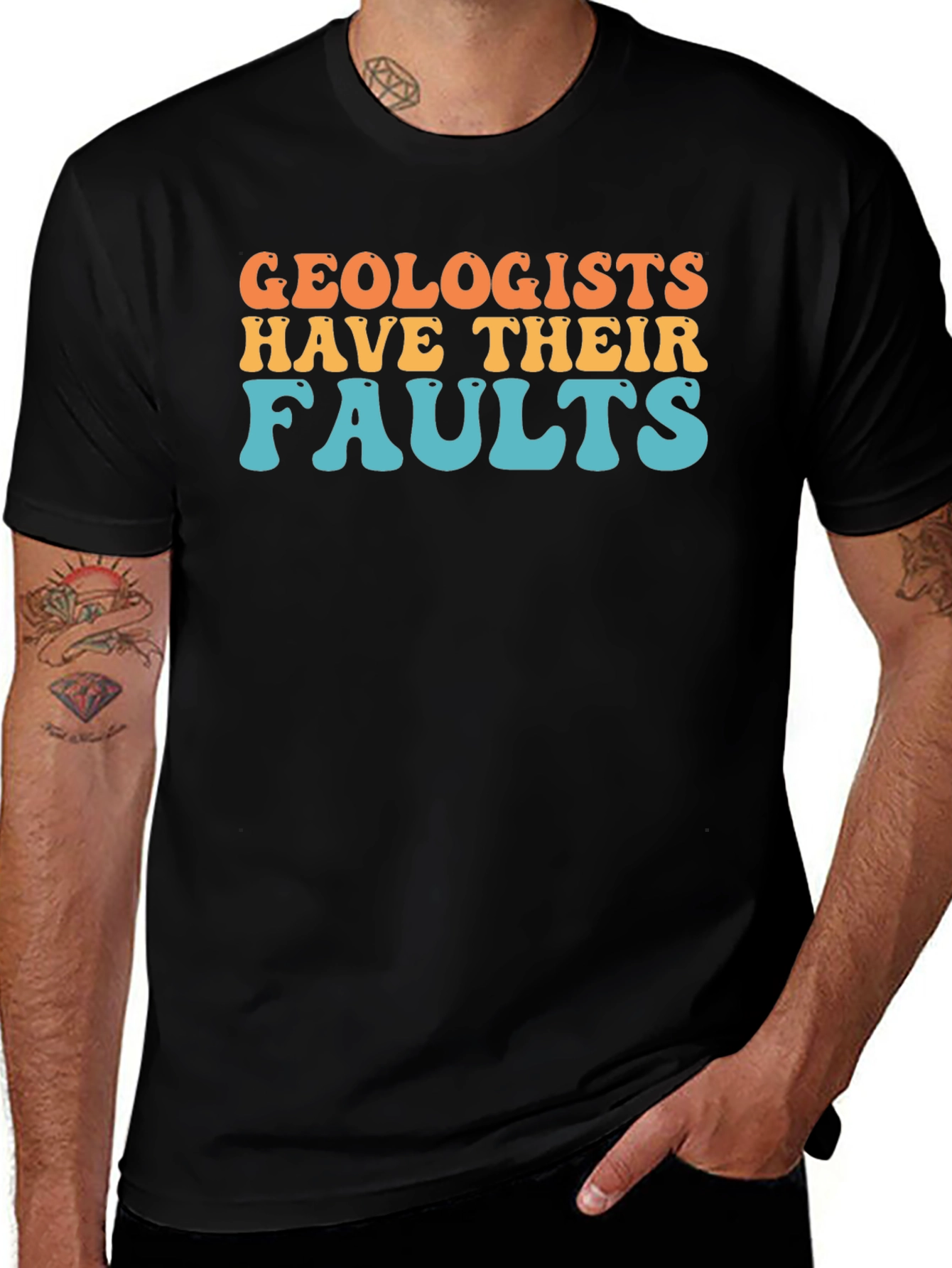 Geologists Have Their Faults Retro T-Shirt