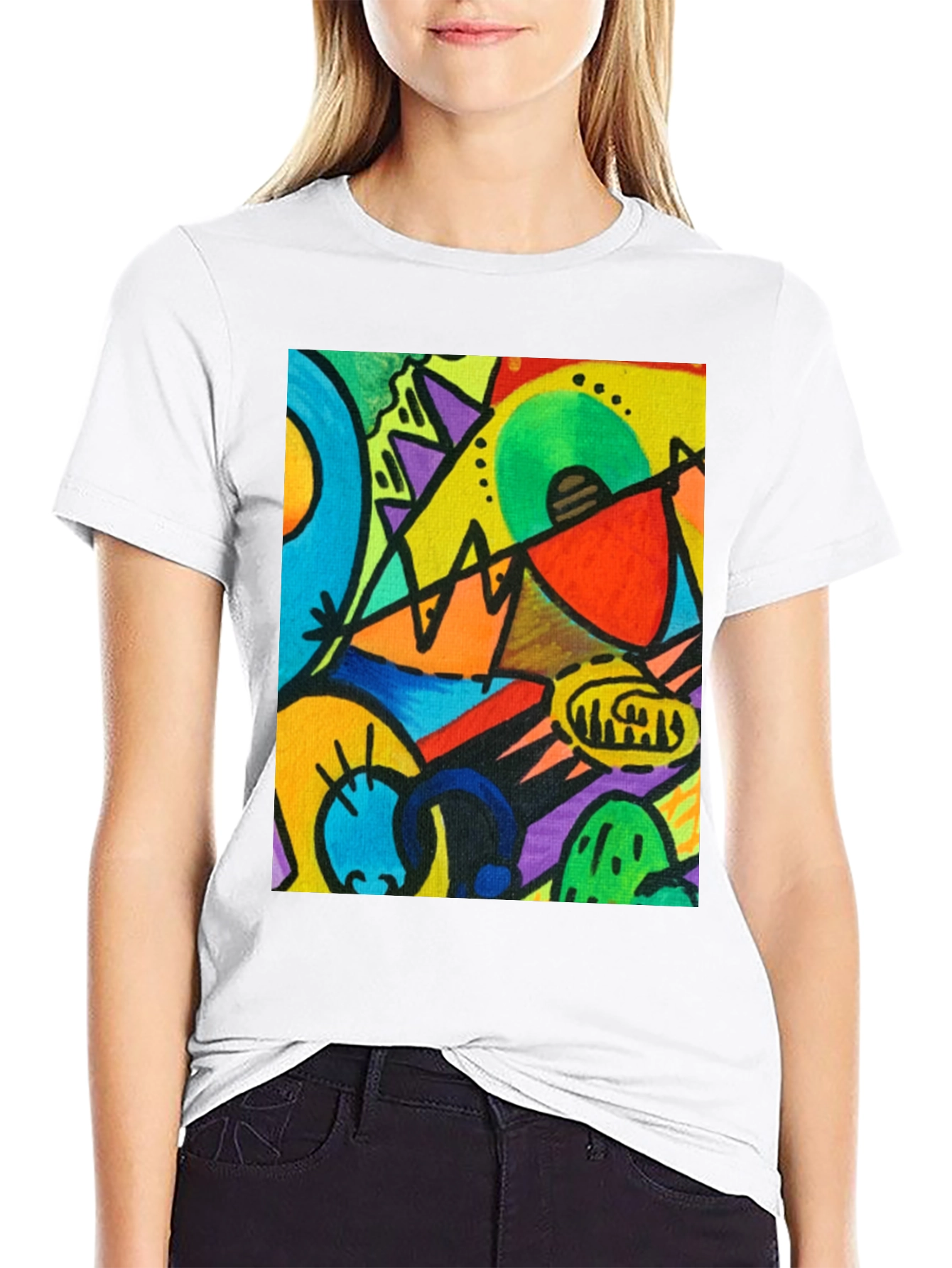 Abstract Art T-Shirt - Kandinsky Style Graphic Tee