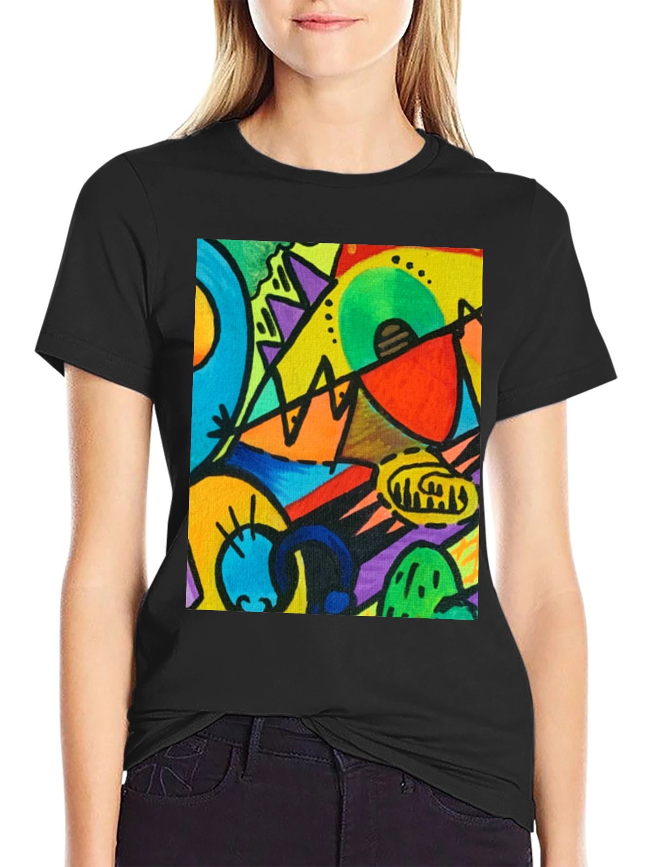 Abstract Art T-Shirt - Kandinsky Style Graphic Tee