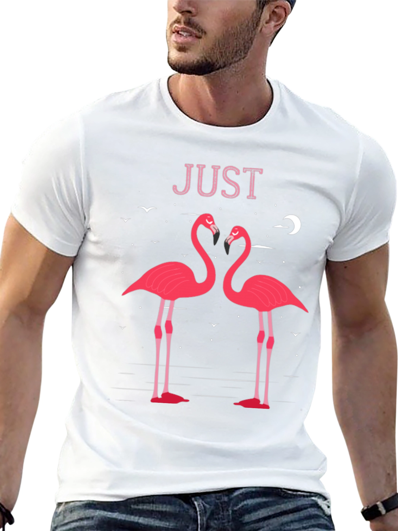 Romantic Flamingo Graphic Tee - Just Flamingos