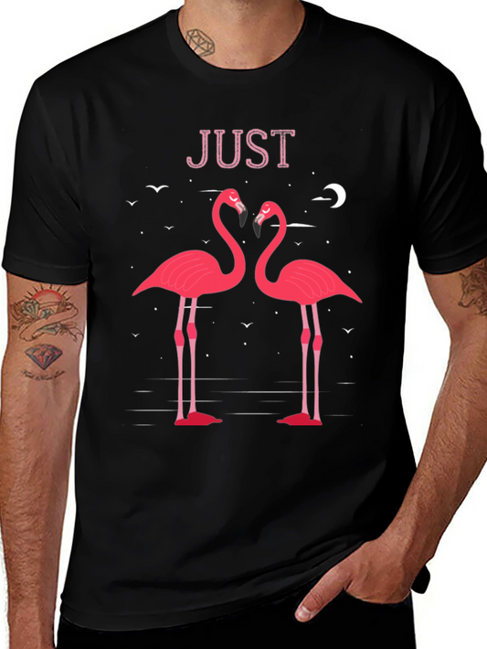 Romantic Flamingo Graphic Tee - Just Flamingos