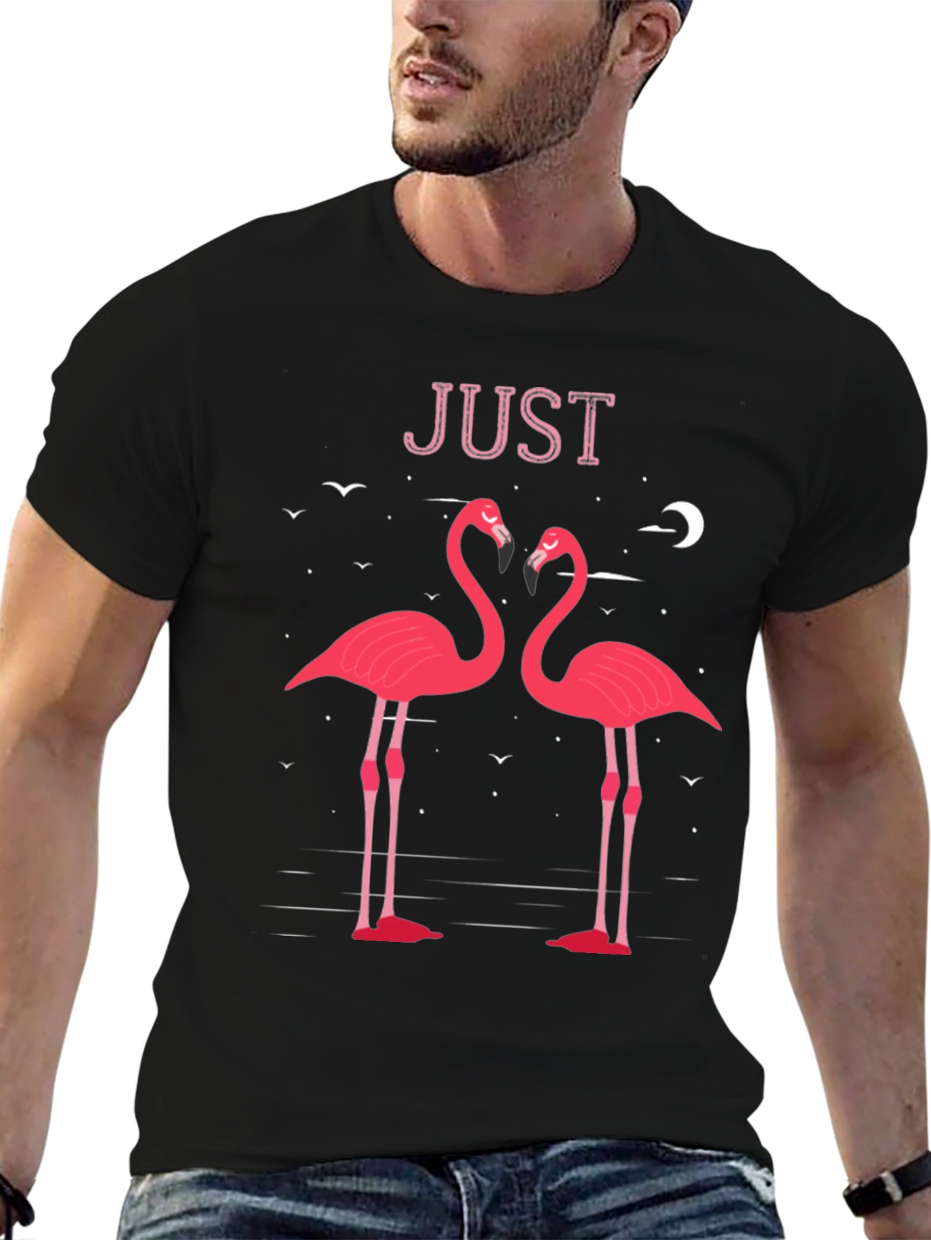 Romantic Flamingo Graphic Tee - Just Flamingos