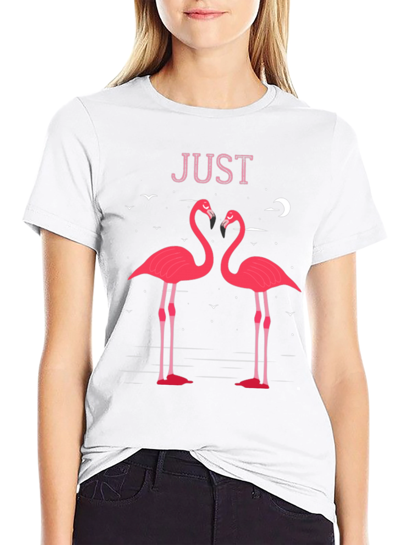 Romantic Flamingo Graphic Tee - Just Flamingos