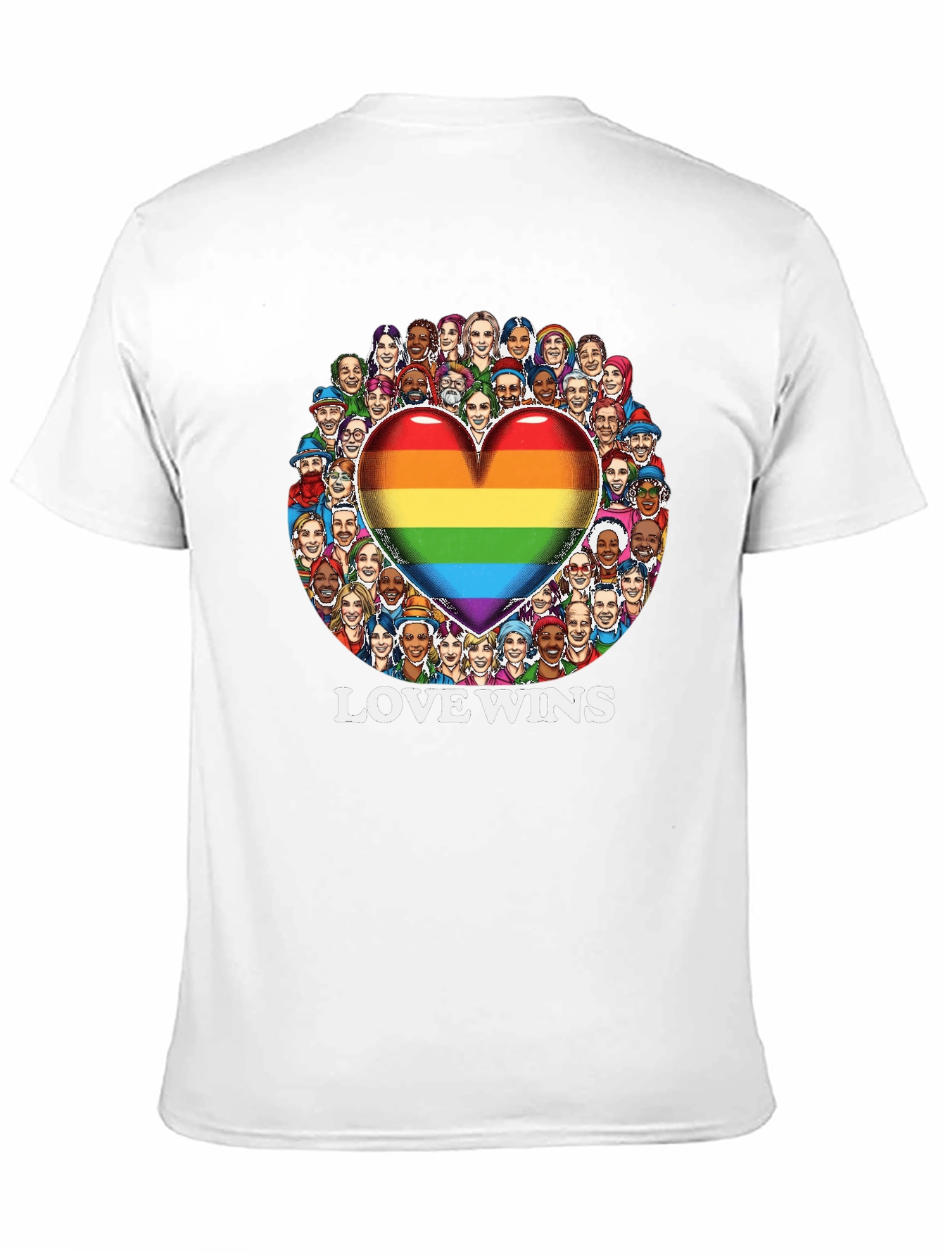 Love Wins Graphic Tee - Pride Heart Design