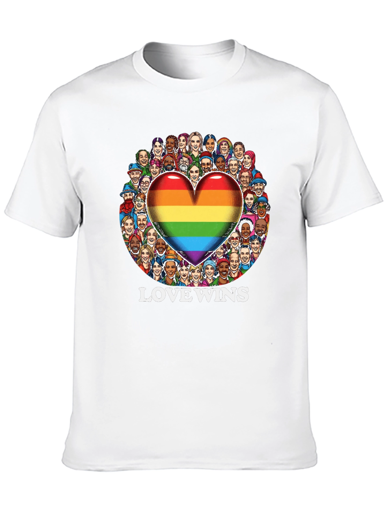 Love Wins Graphic Tee - Pride Heart Design