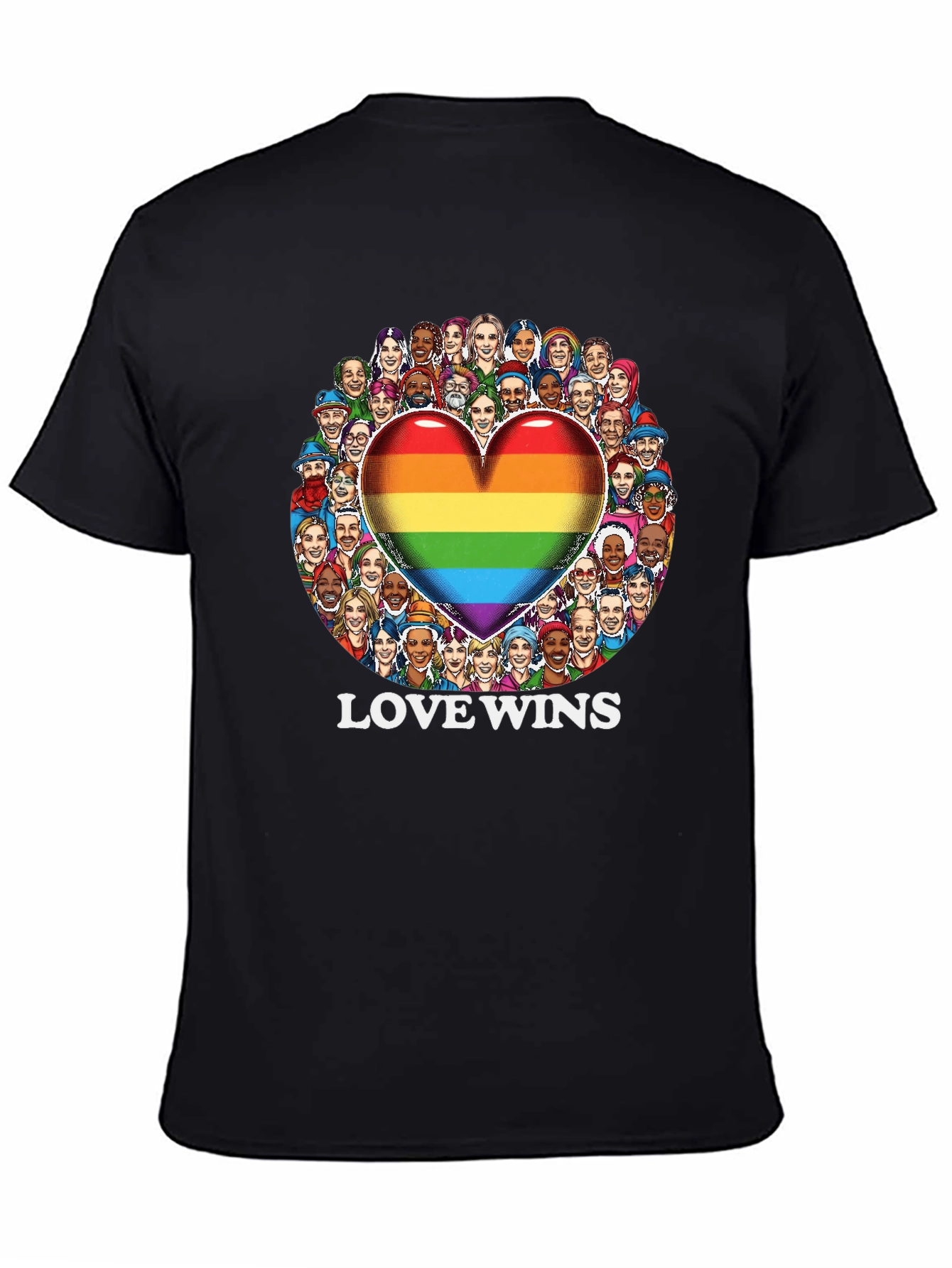 Love Wins Graphic Tee - Pride Heart Design