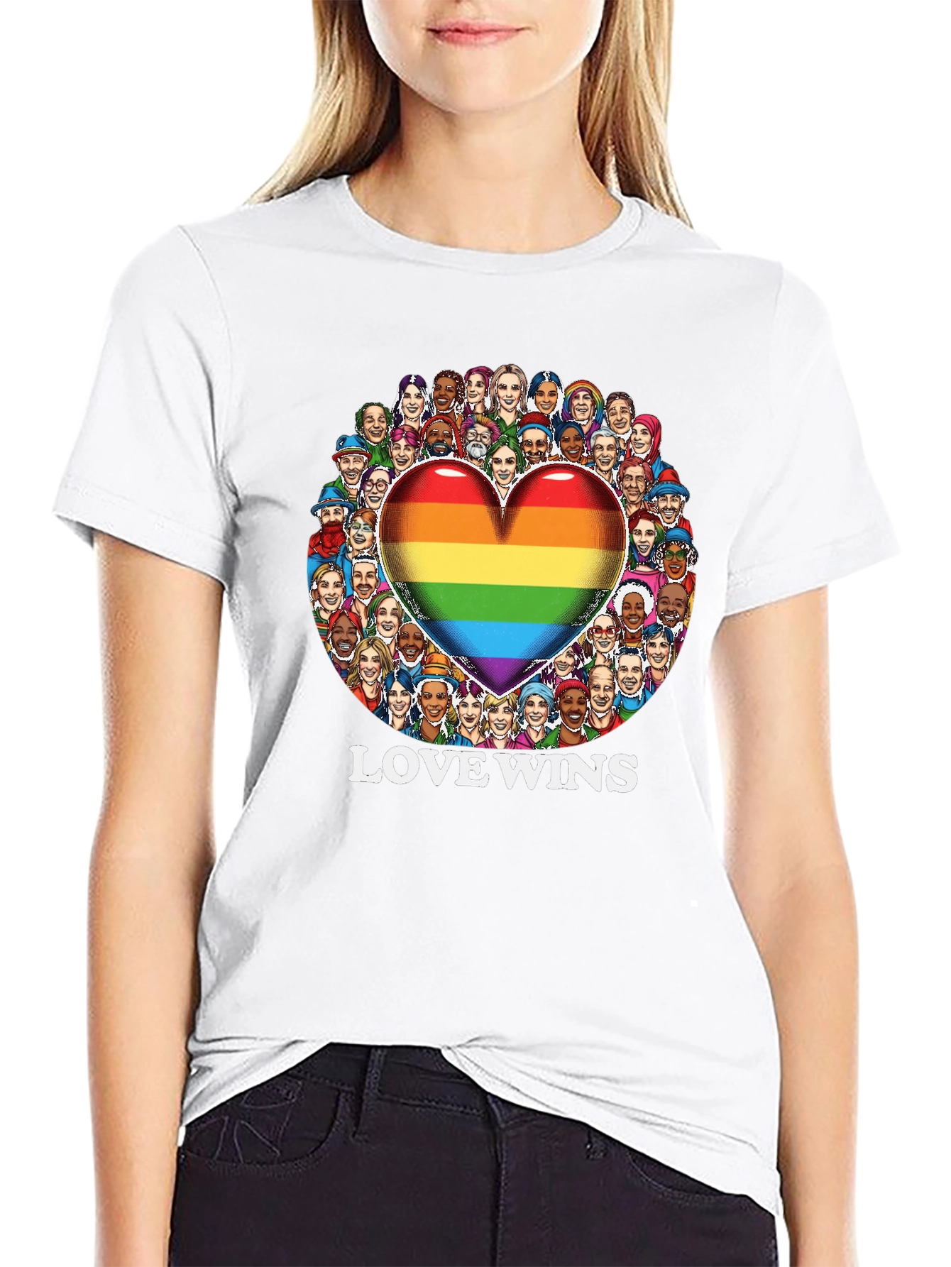 Love Wins Graphic Tee - Pride Heart Design