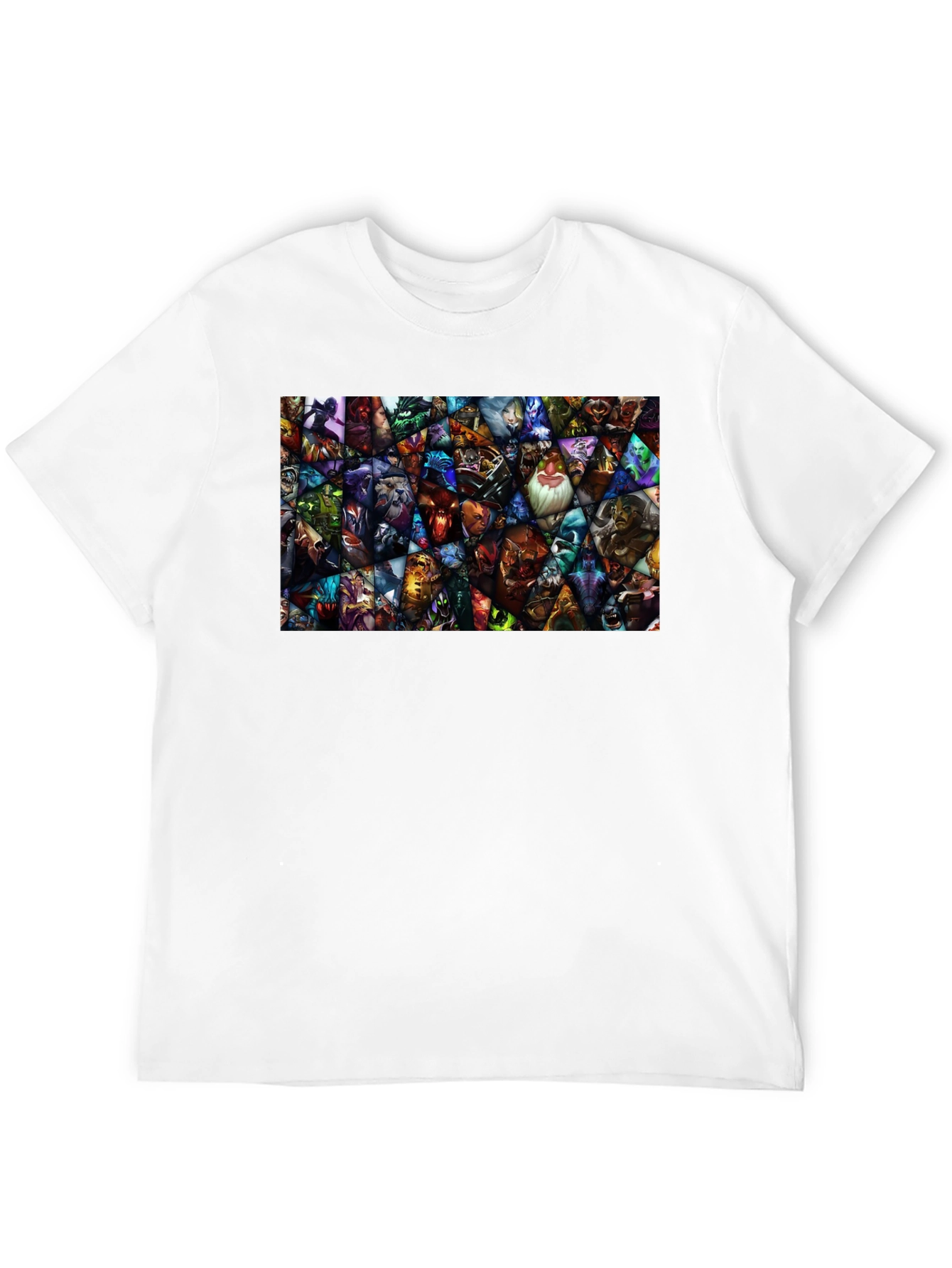 DOTA 2 Hero Mosaic Graphic Black T-Shirt