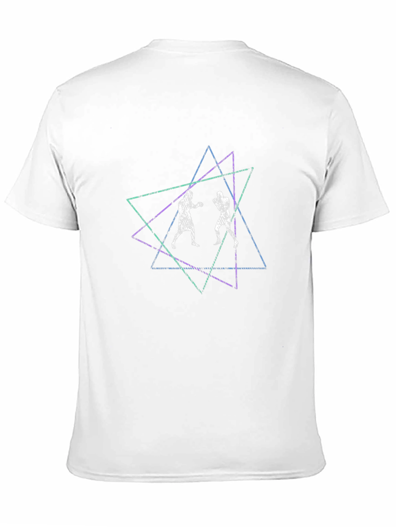 Geometric Boxer Graphic Tee - Modern Black T-Shirt