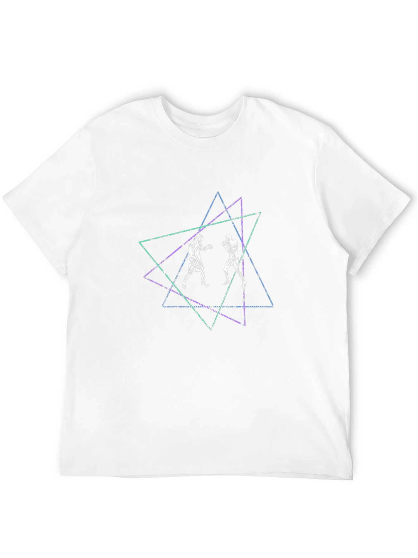 Geometric Boxer Graphic Tee - Modern Black T-Shirt