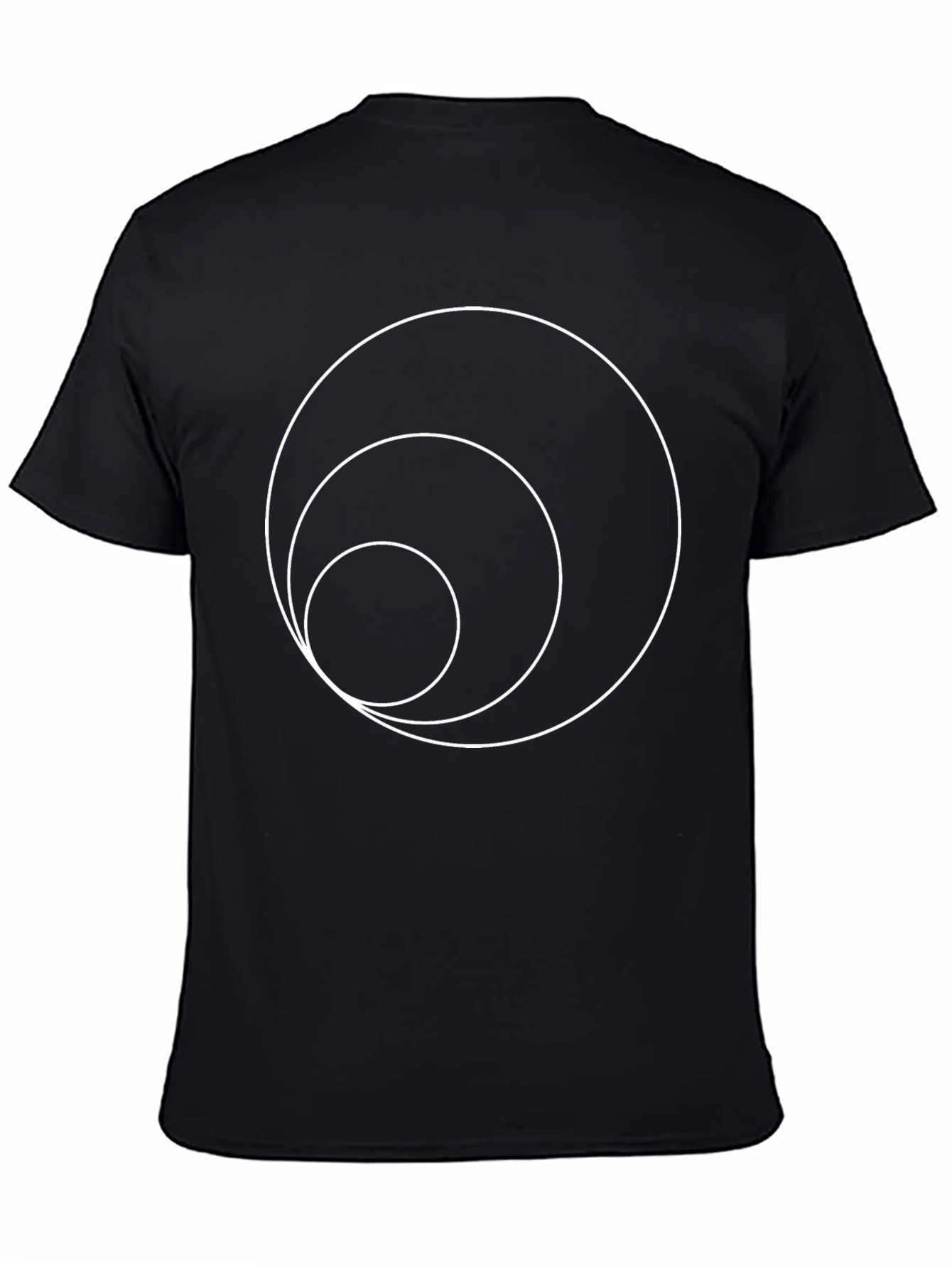 Minimalist Circle Graphic Black T-Shirt