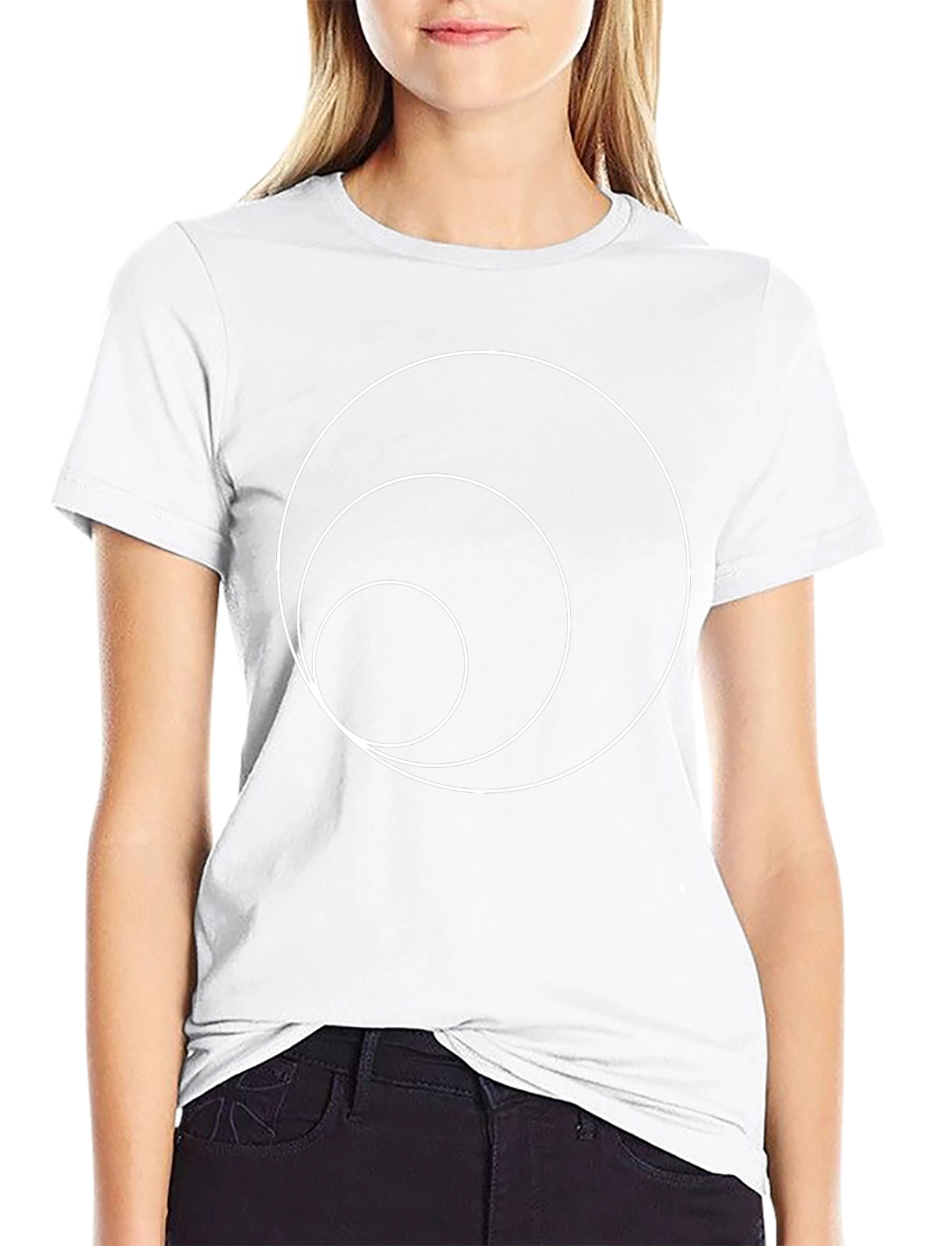 Minimalist Circle Graphic Black T-Shirt