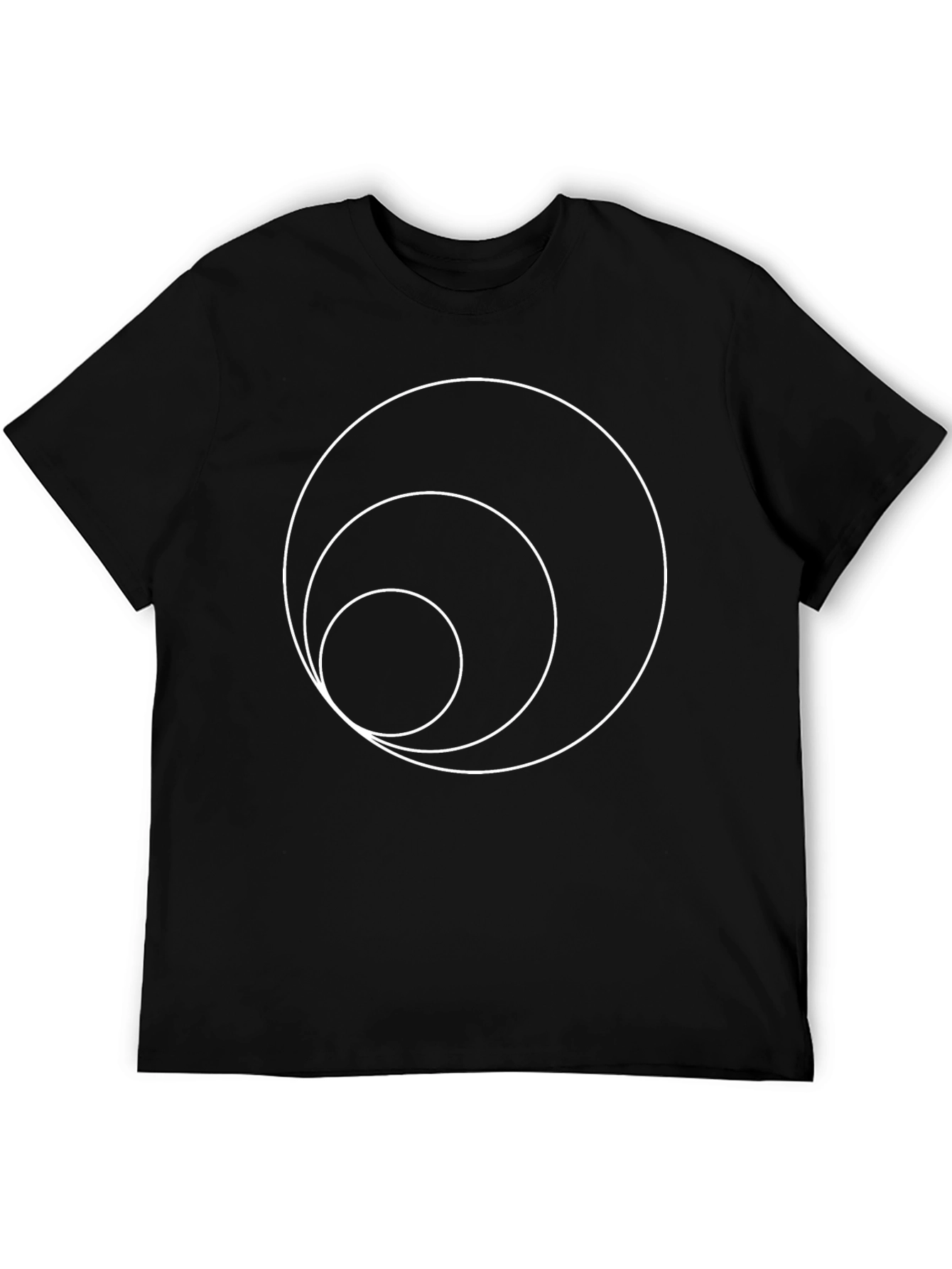 Minimalist Circle Graphic Black T-Shirt