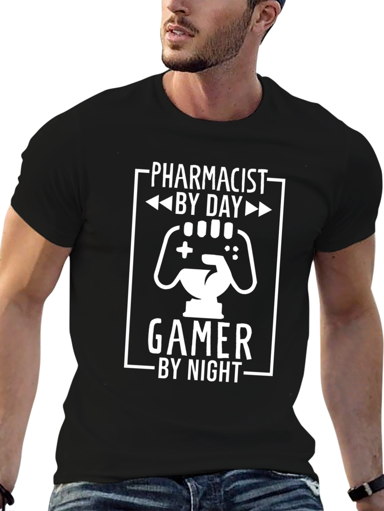 Pharmacist By Day Gamer By Night Graphic T-Shirt
