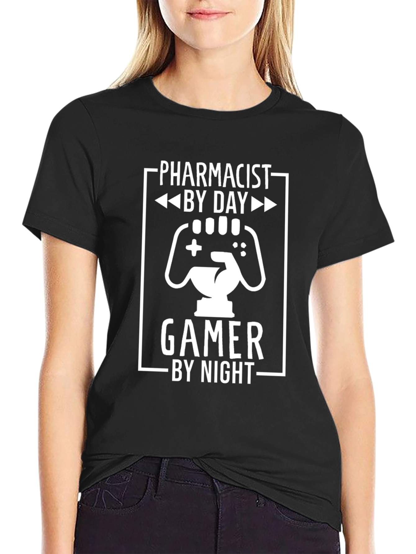 Pharmacist By Day Gamer By Night Graphic T-Shirt
