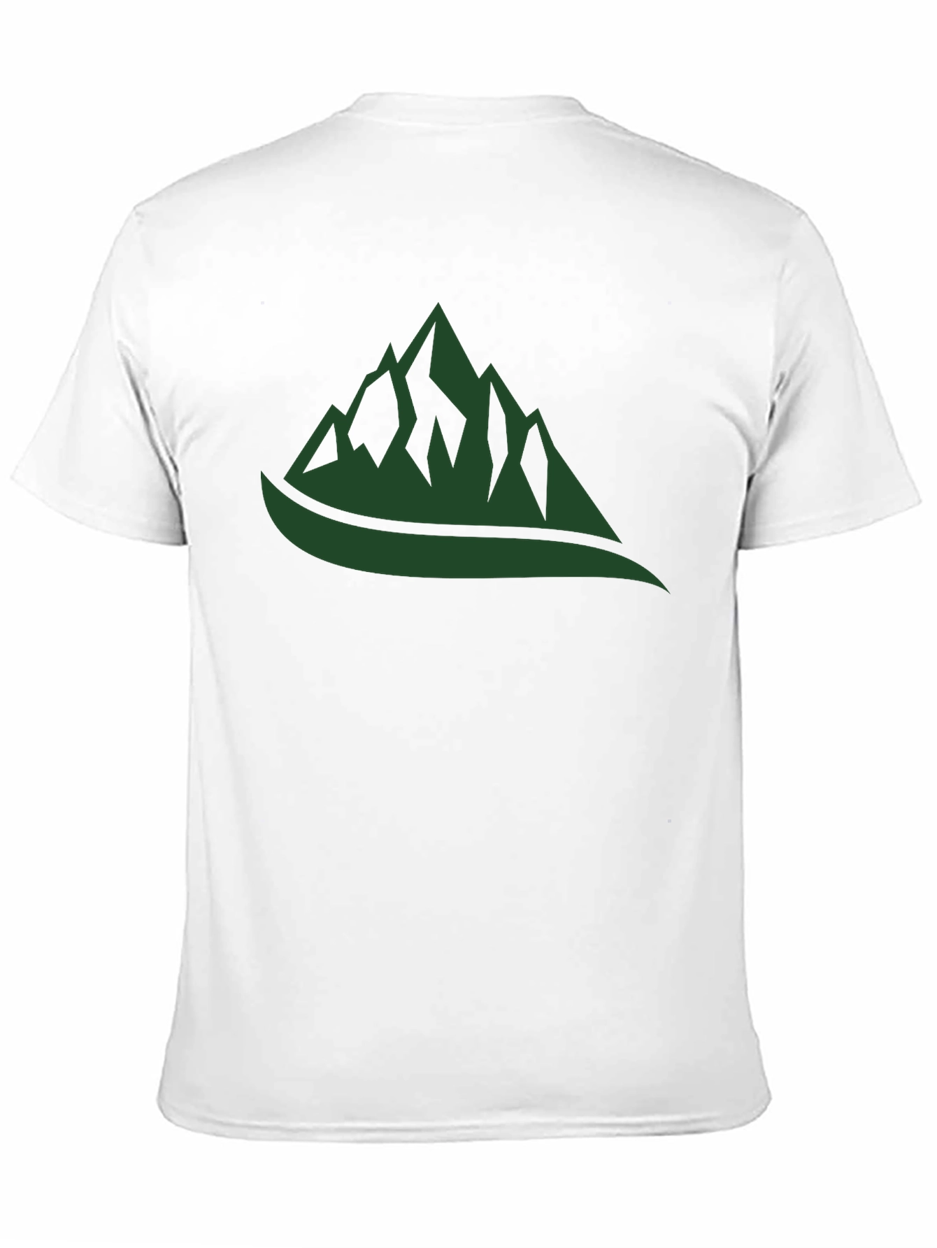 Mountain Graphic Tee - Black Cotton Casual Shirt