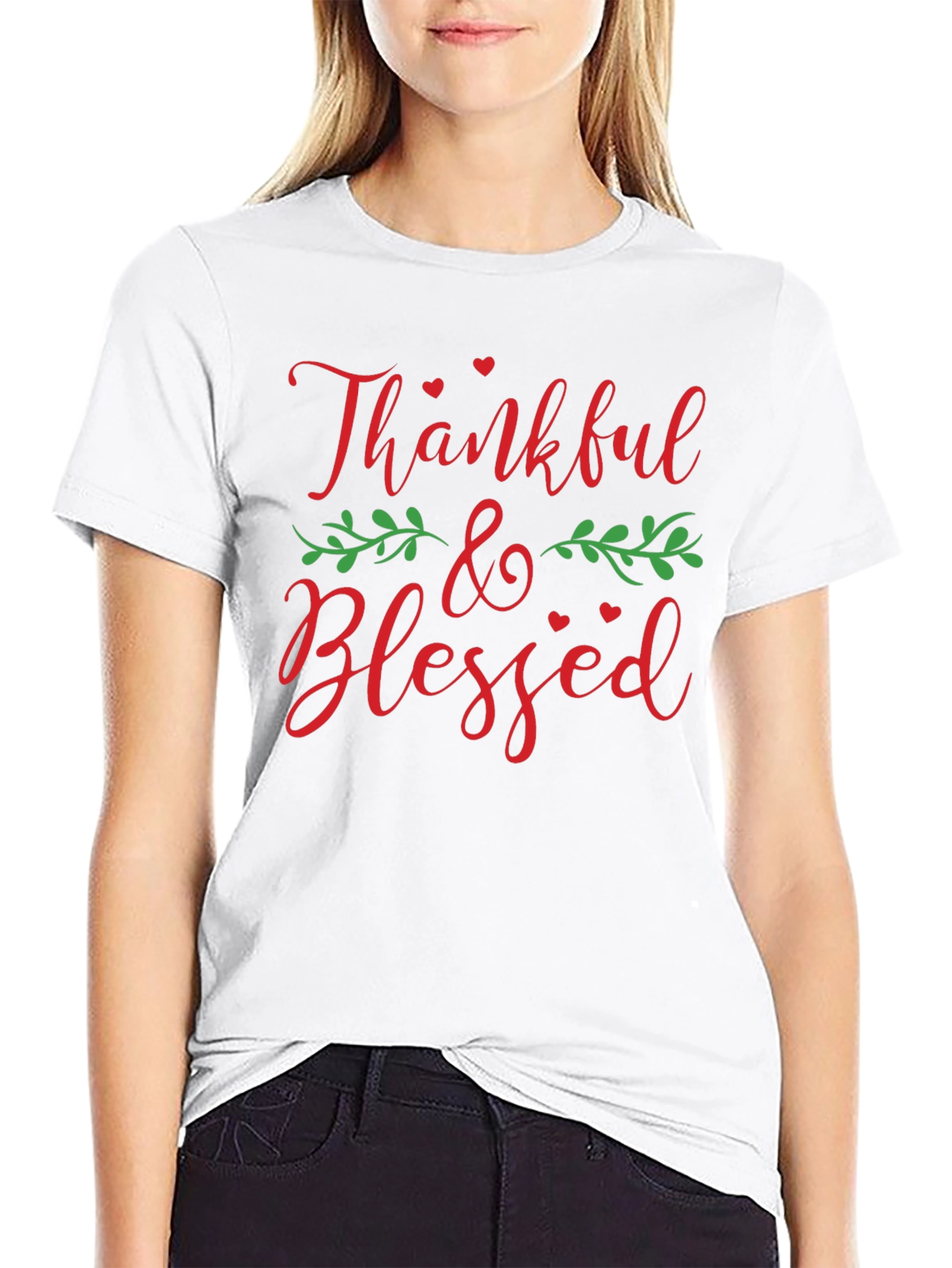 Thankful & Blessed Graphic T-Shirt