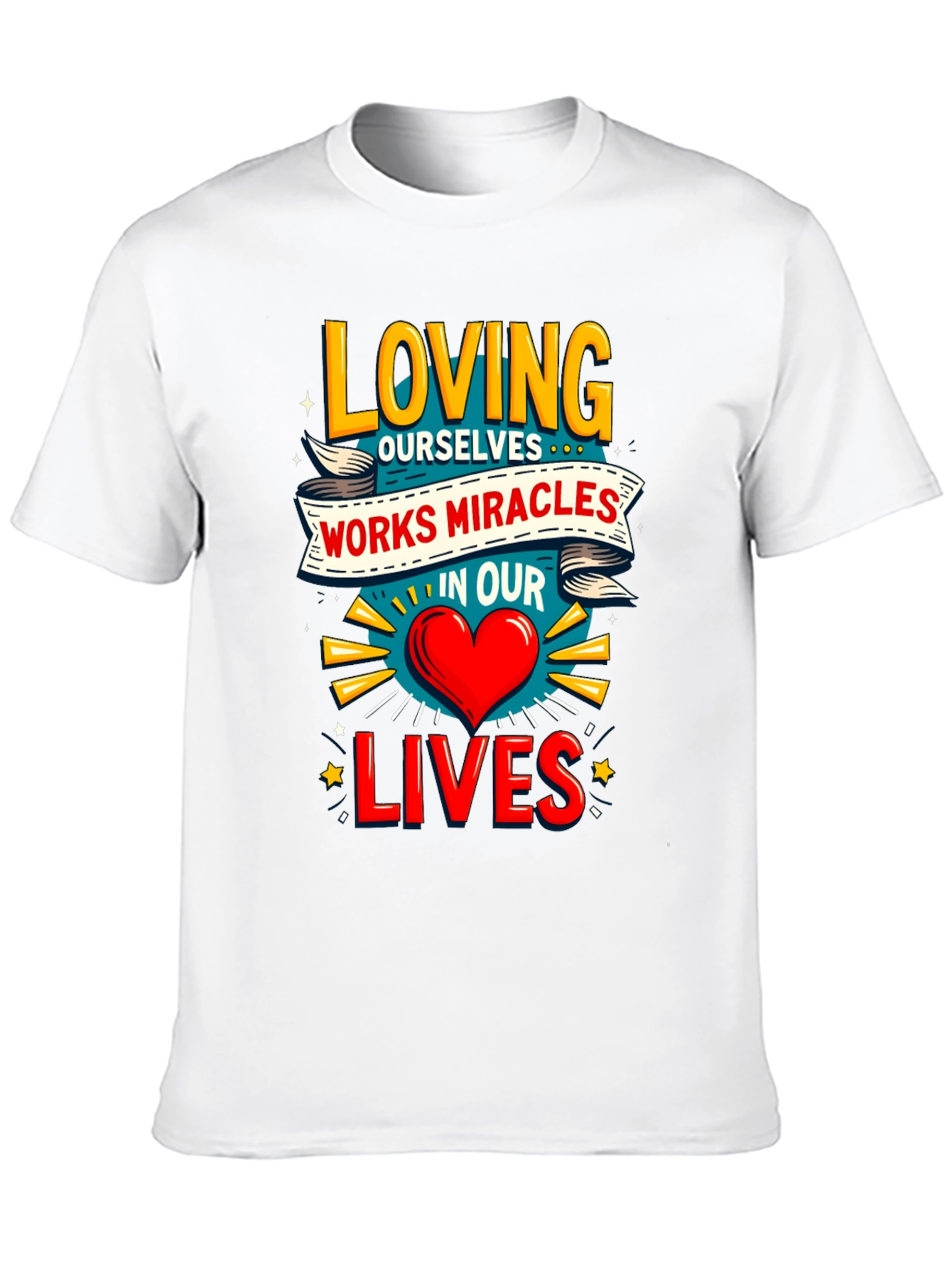 Loving Ourselves Graphic Tee - Black Cotton T-Shirt