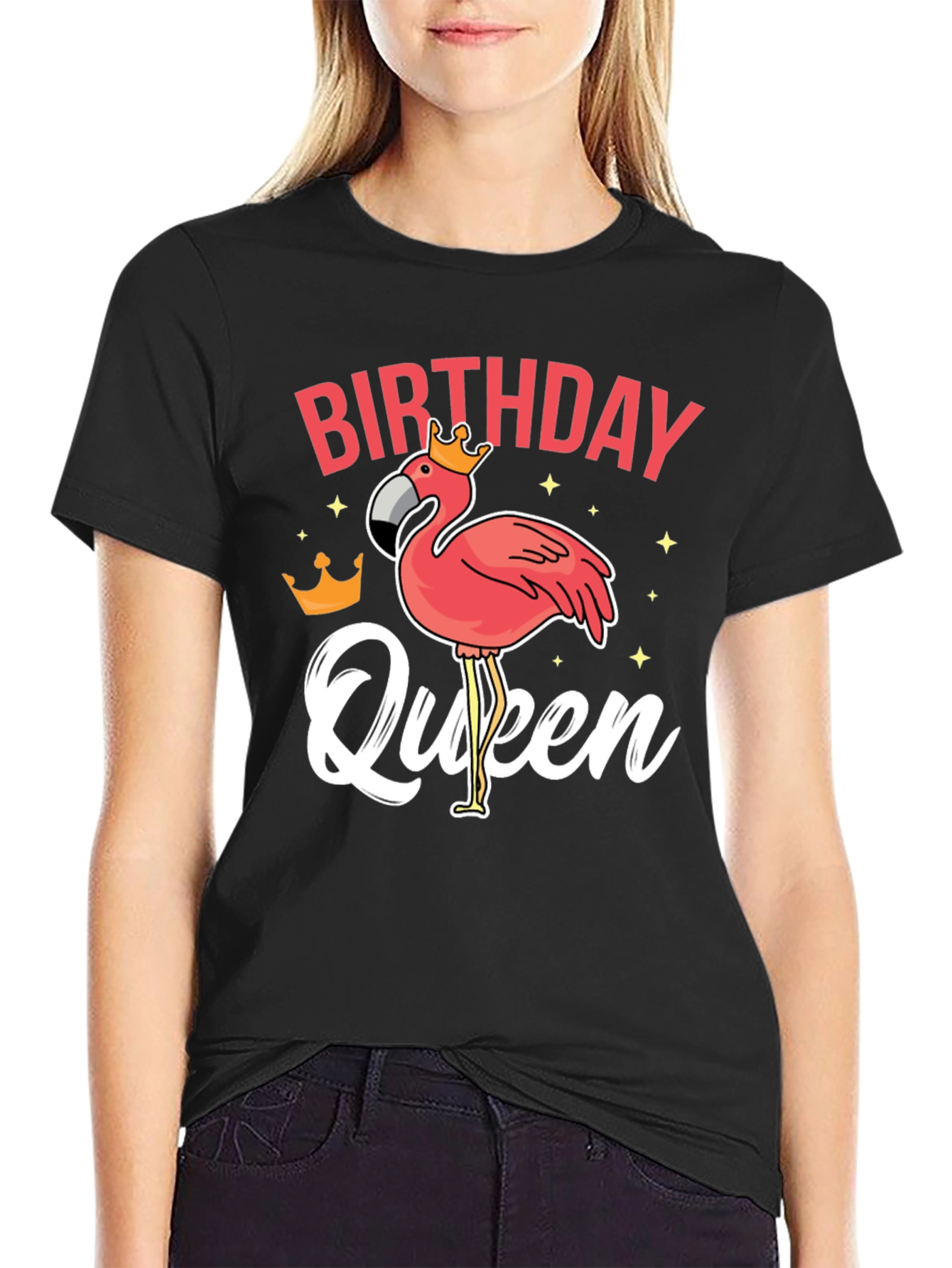 Birthday Queen Flamingo T-Shirt