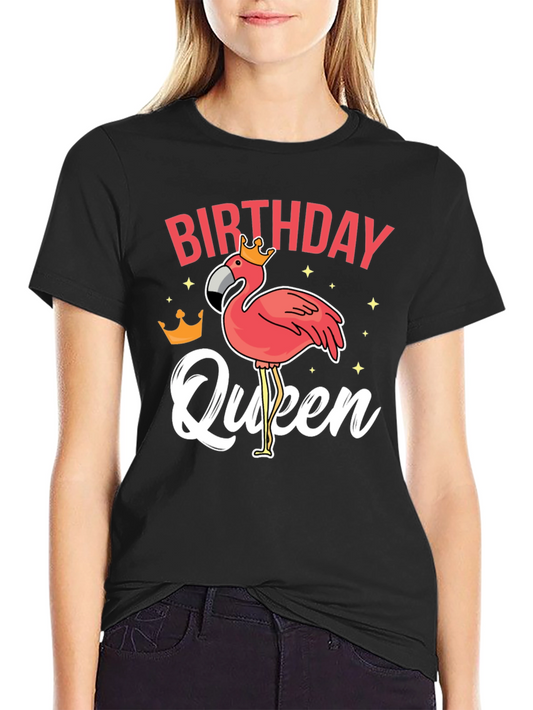 Birthday Queen Flamingo T-Shirt