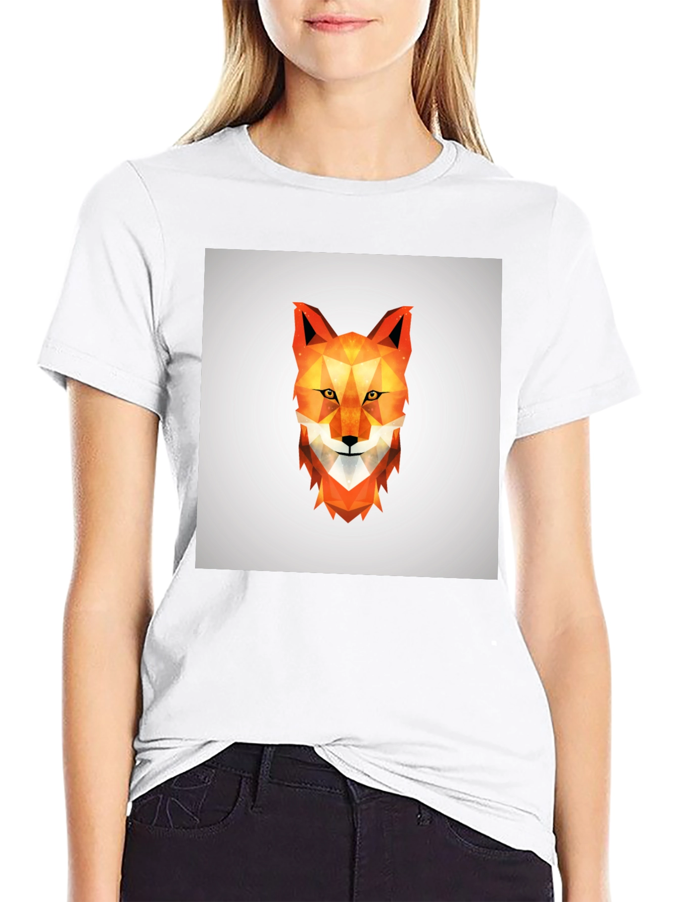 Geometric Fox Tee - Modern Graphic Print