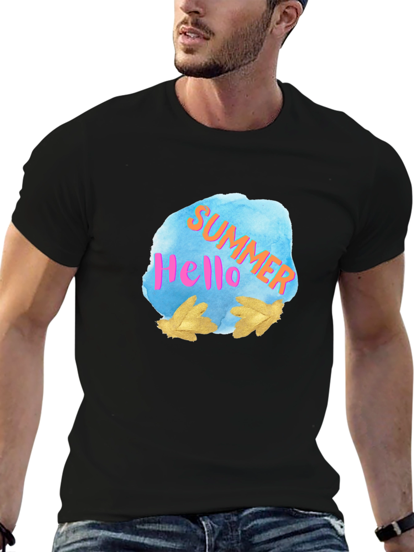 Summer Hello T-Shirt - Trendy Graphic Tee