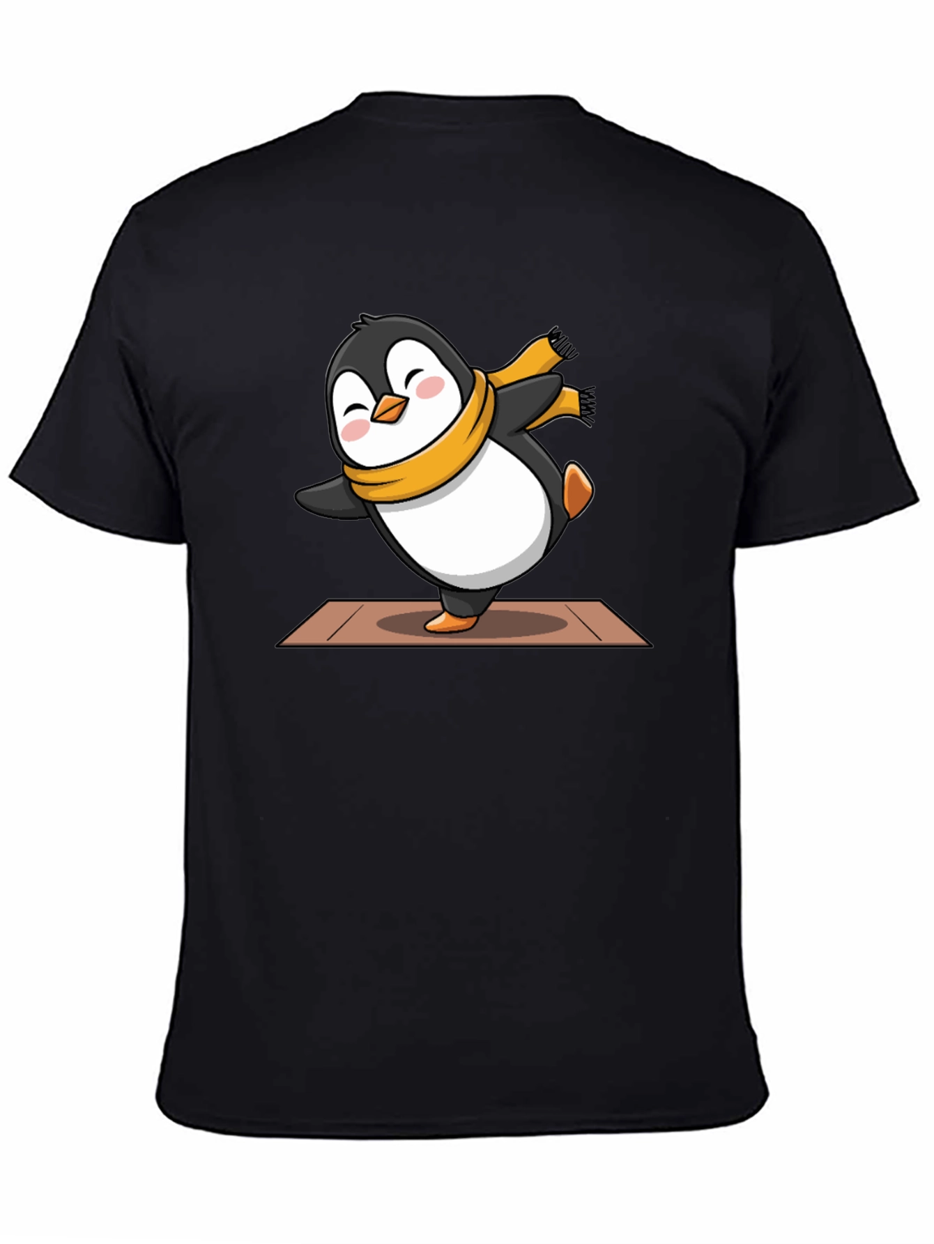 Yoga Penguin T-Shirt - Black