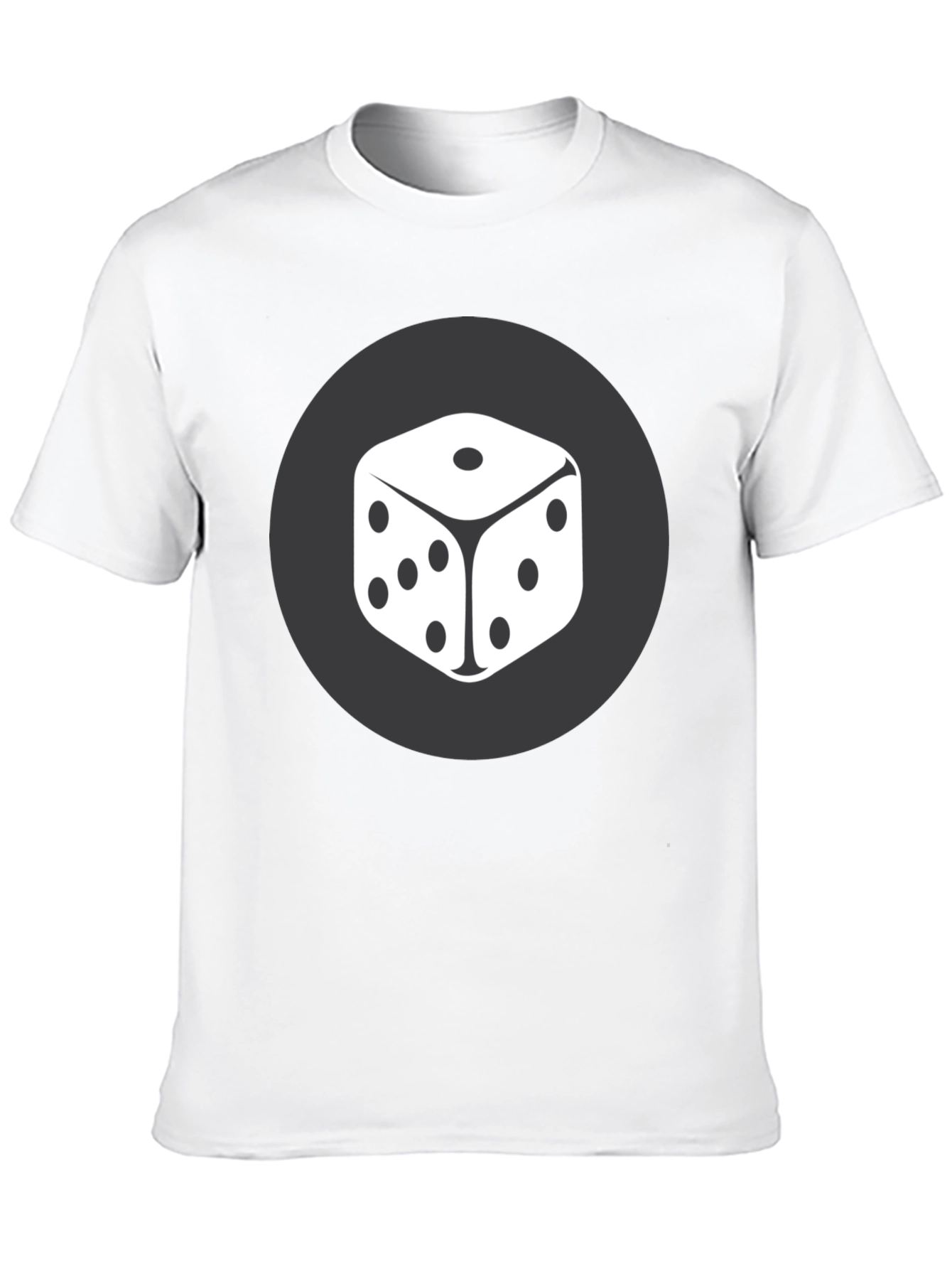 Dice Graphic Tee - Black Cotton Casual