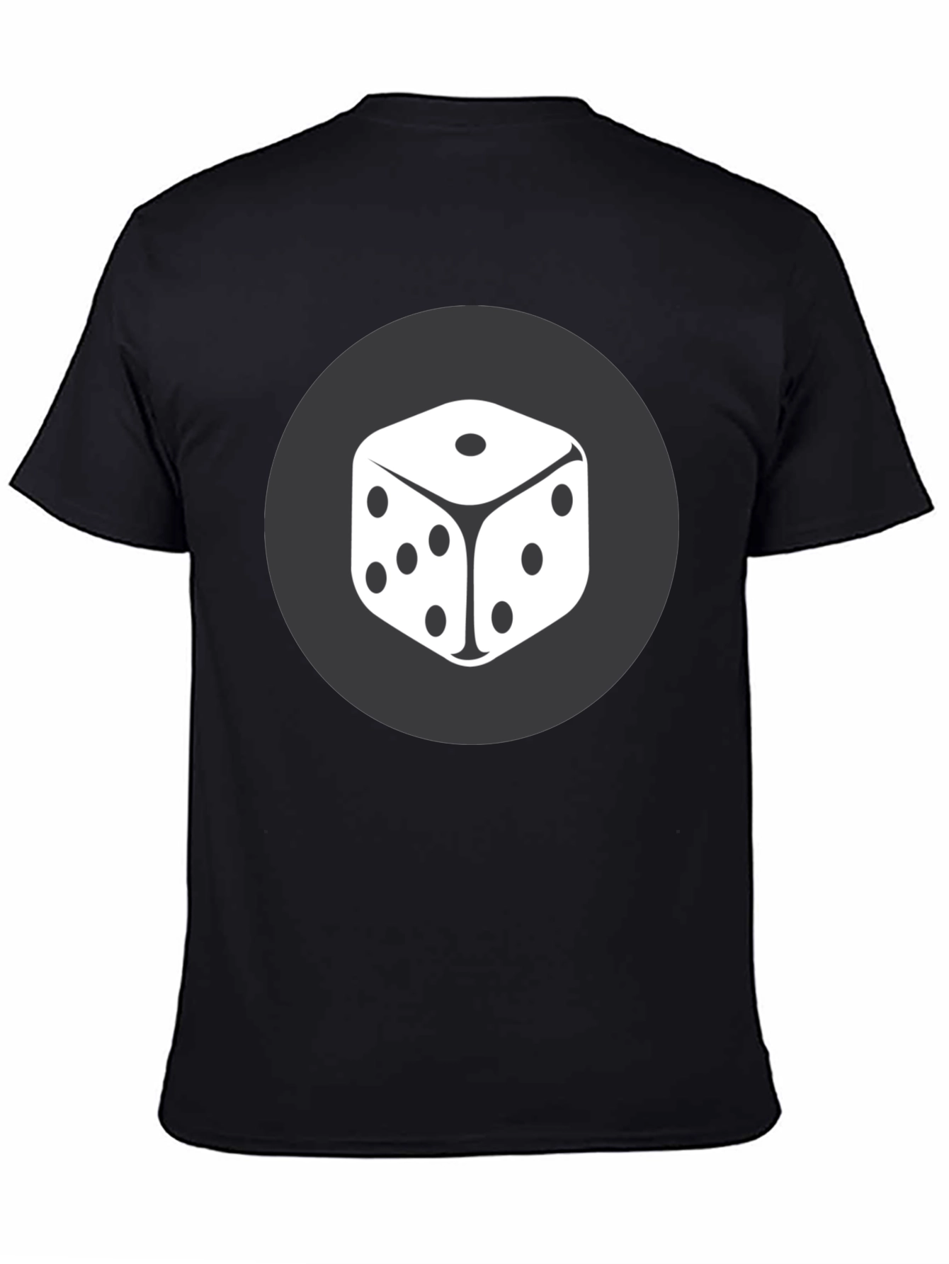 Dice Graphic Tee - Black Cotton Casual