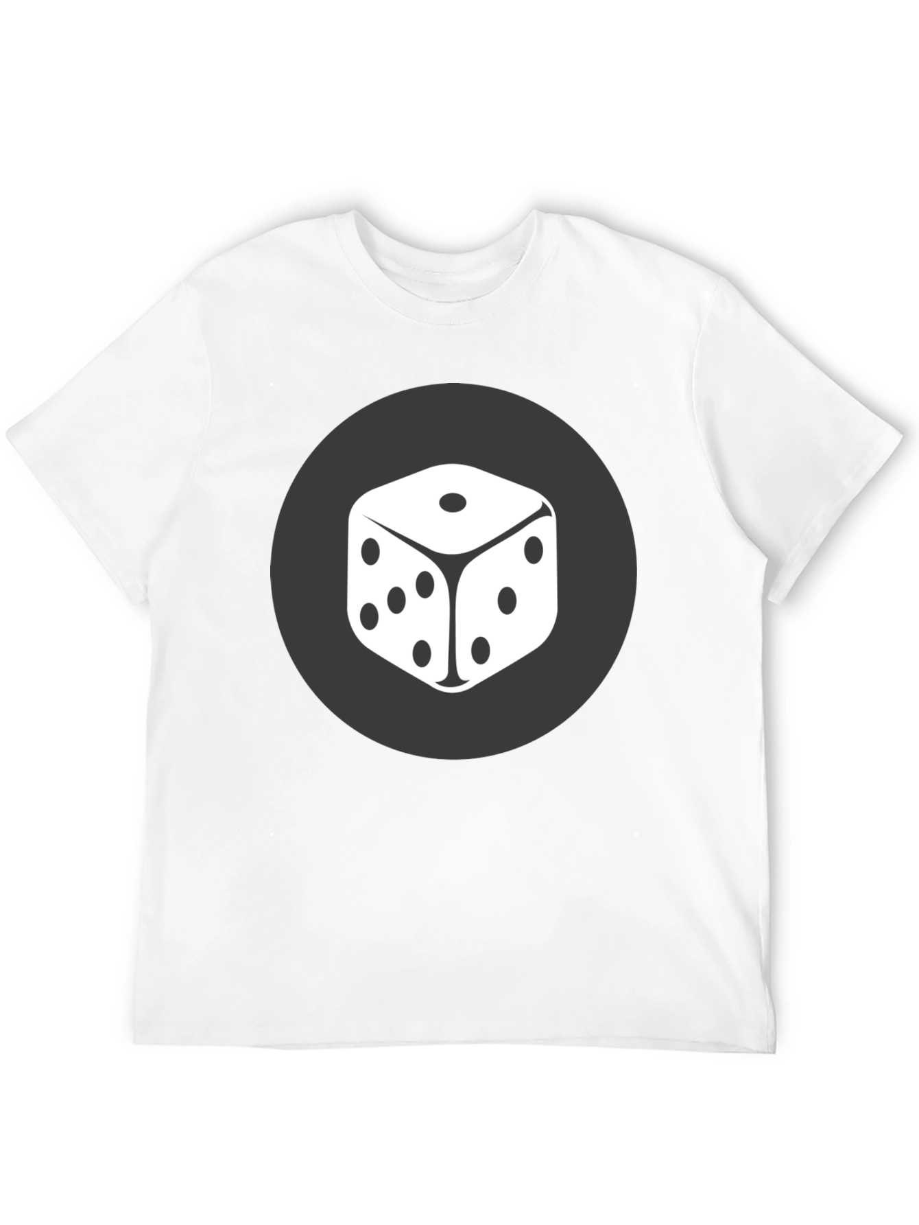 Dice Graphic Tee - Black Cotton Casual