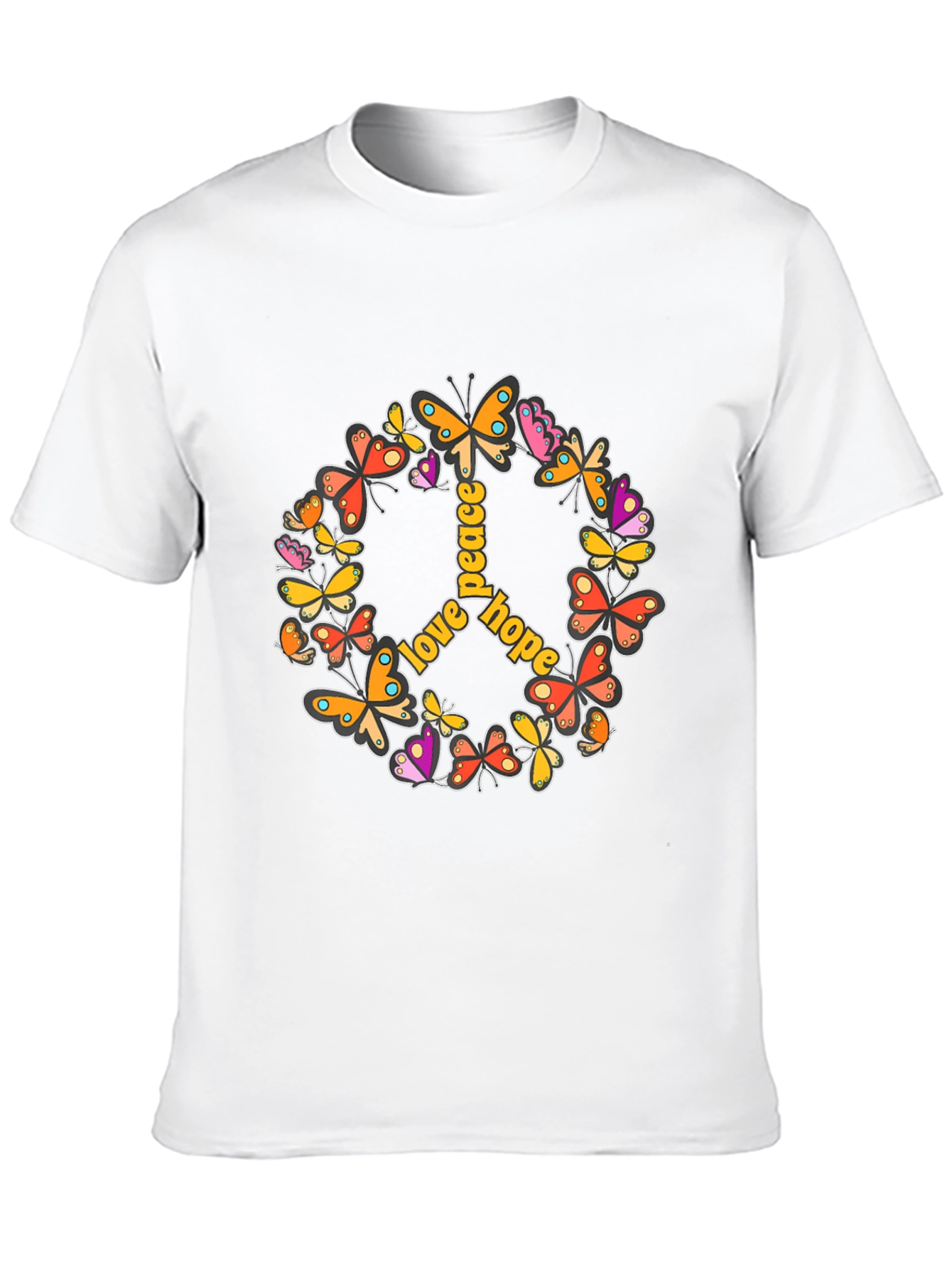 Love Peace Hope Butterfly Graphic Tee