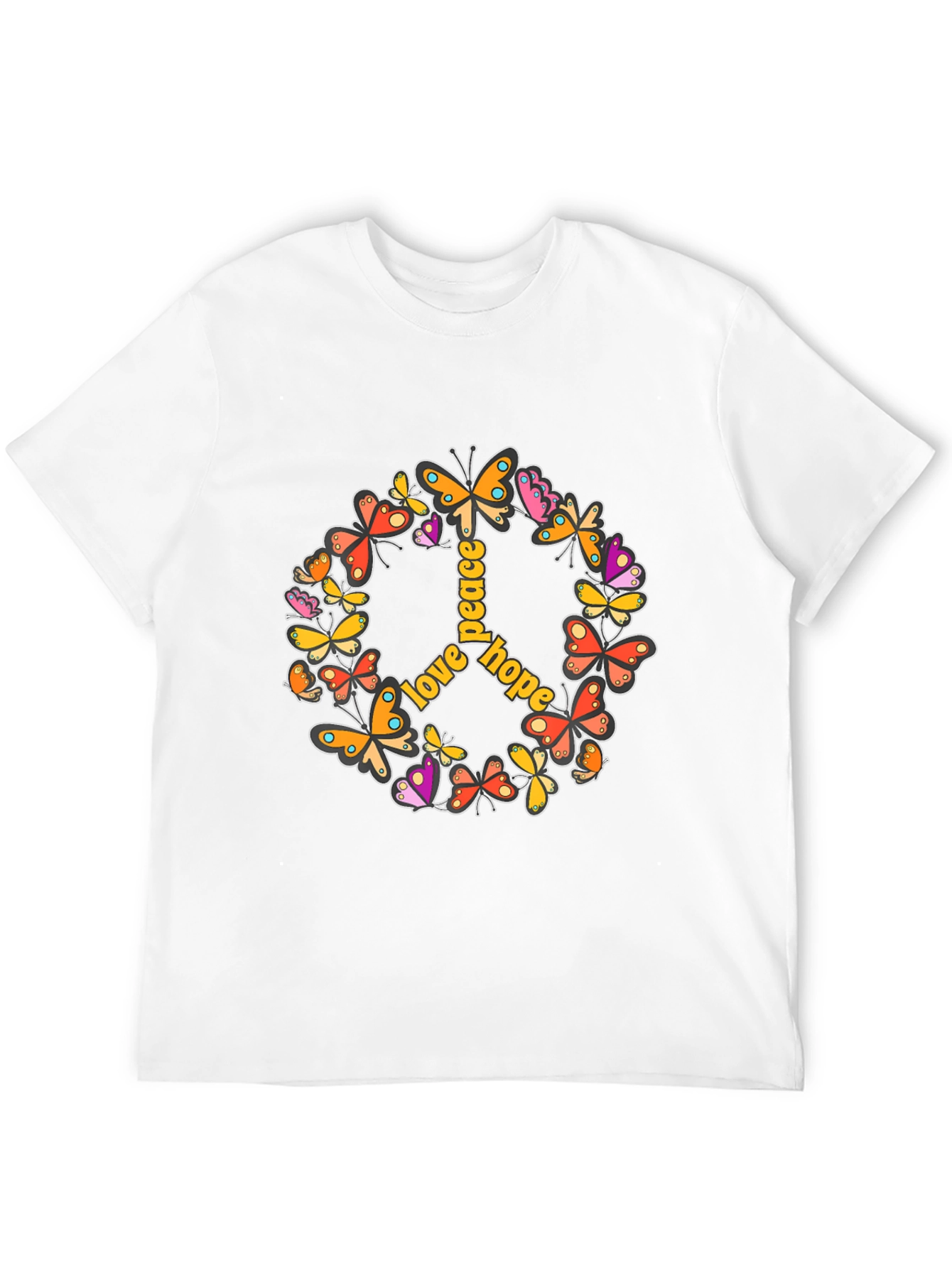 Love Peace Hope Butterfly Graphic Tee