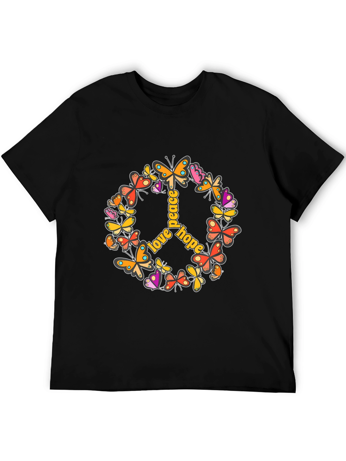 Love Peace Hope Butterfly Graphic Tee