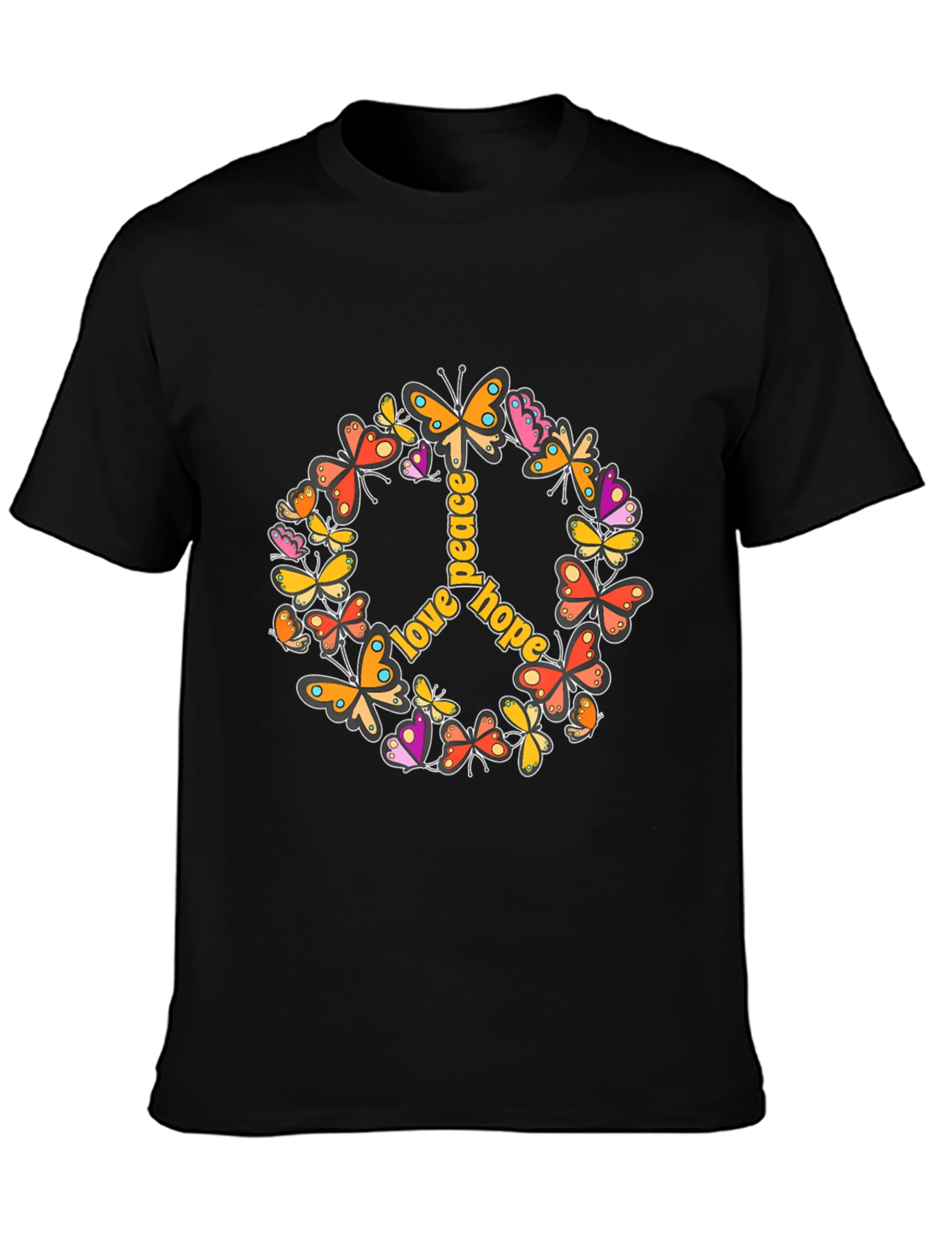 Love Peace Hope Butterfly Graphic Tee