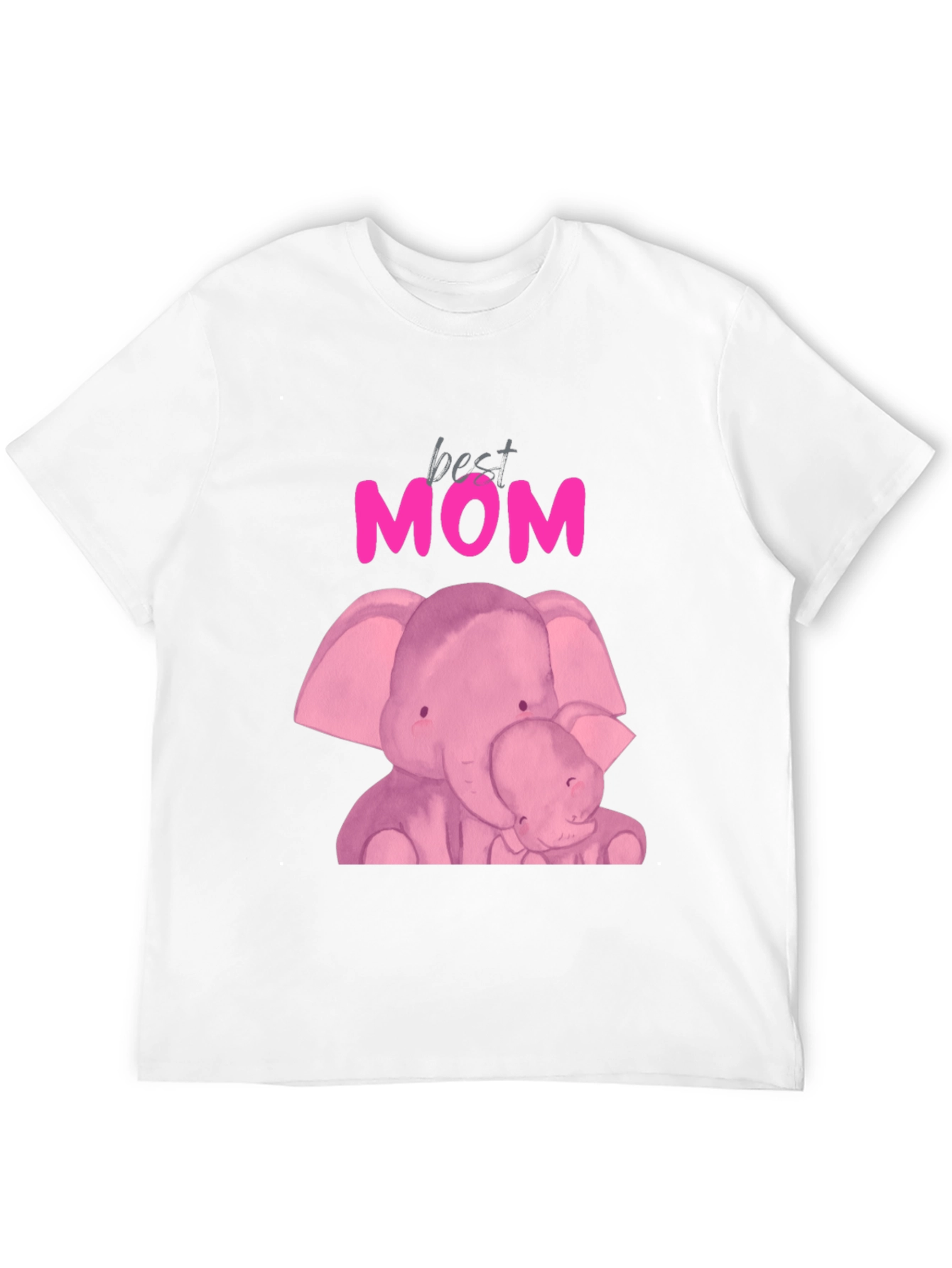 Best Mom Elephant Graphic Tee - Black